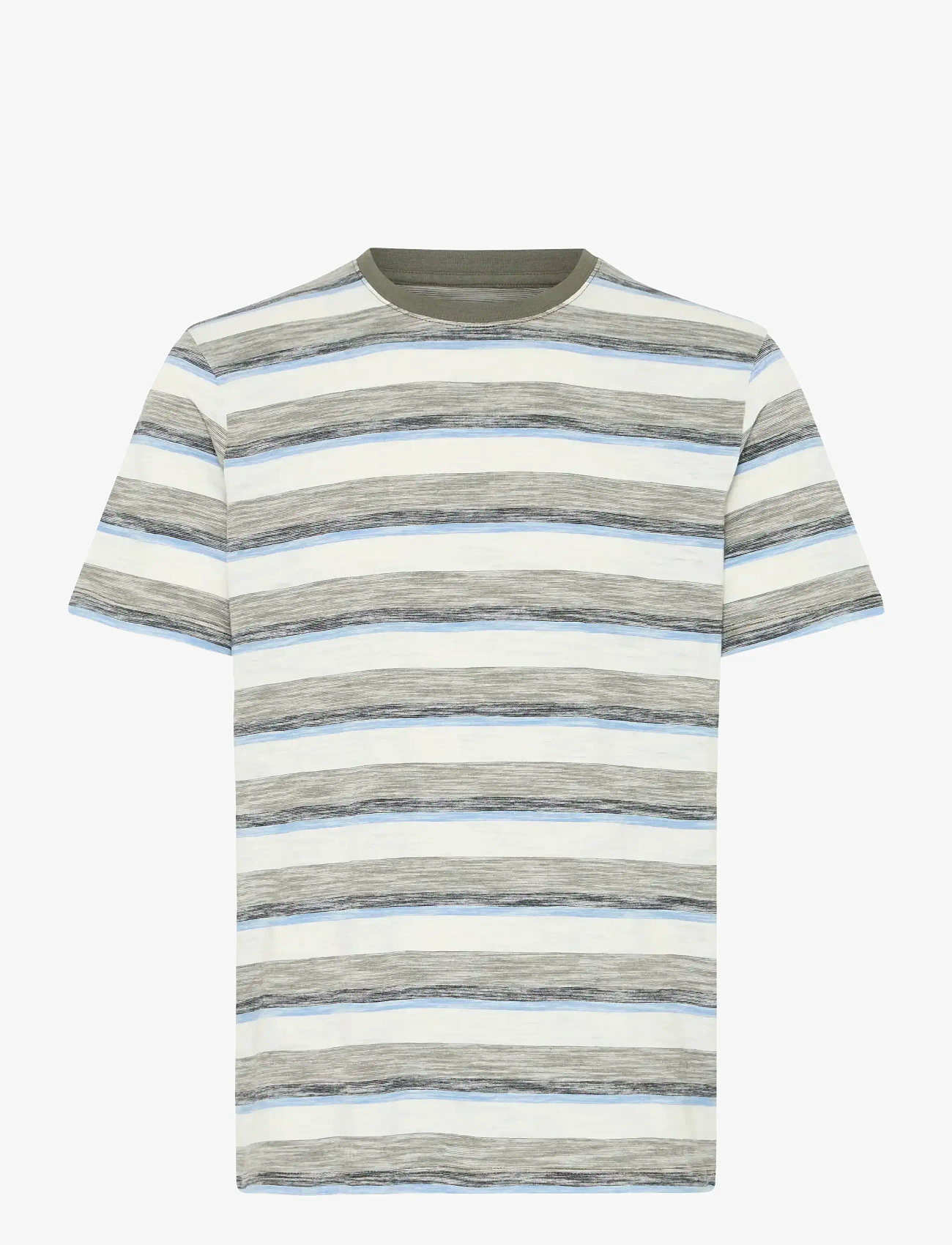 Blend - BHKOBE STRIPE S/S TEE - kortærmede t-shirts - dusty olive - 1