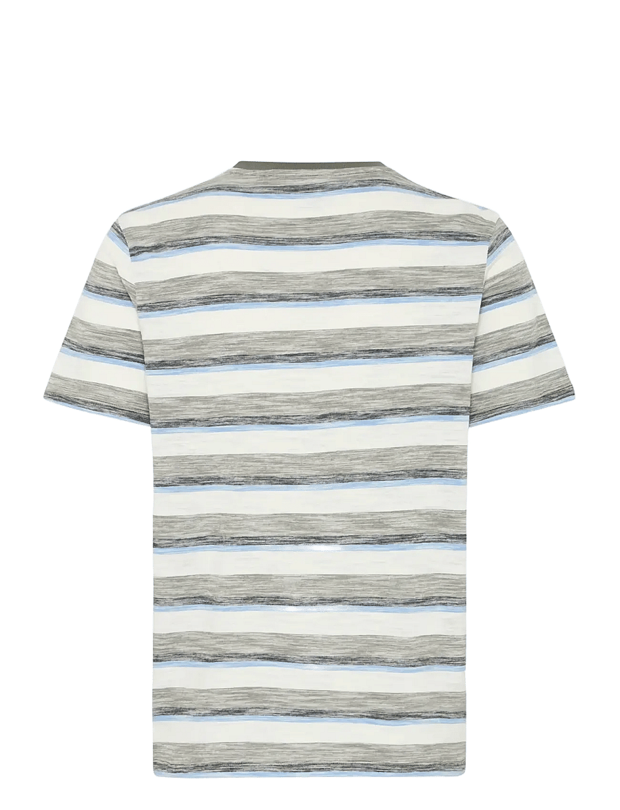 Blend - BHKOBE STRIPE S/S TEE - kurzärmelige t-shirts - dusty olive - 2