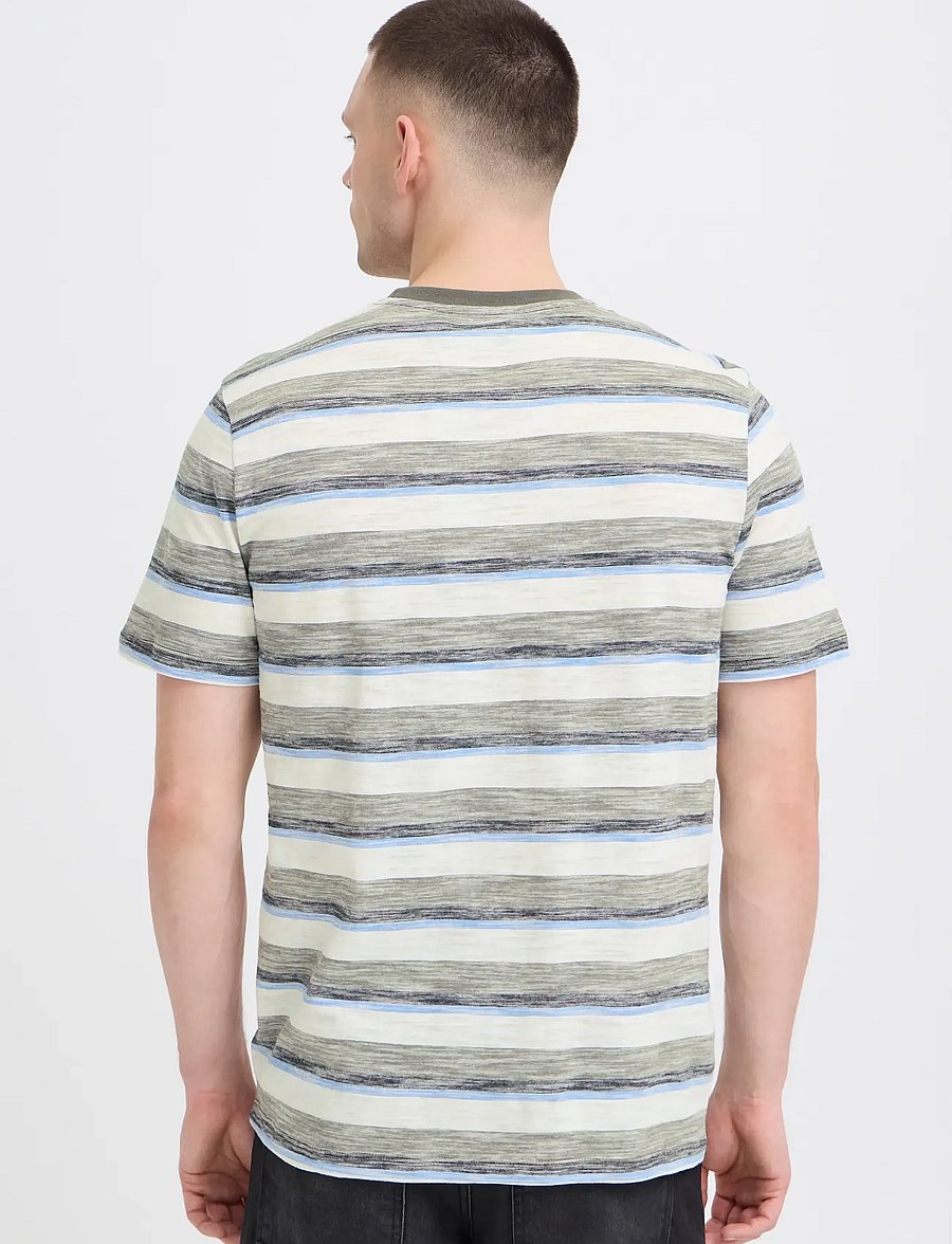 Blend - BHKOBE STRIPE S/S TEE - kurzärmelige t-shirts - dusty olive - 3
