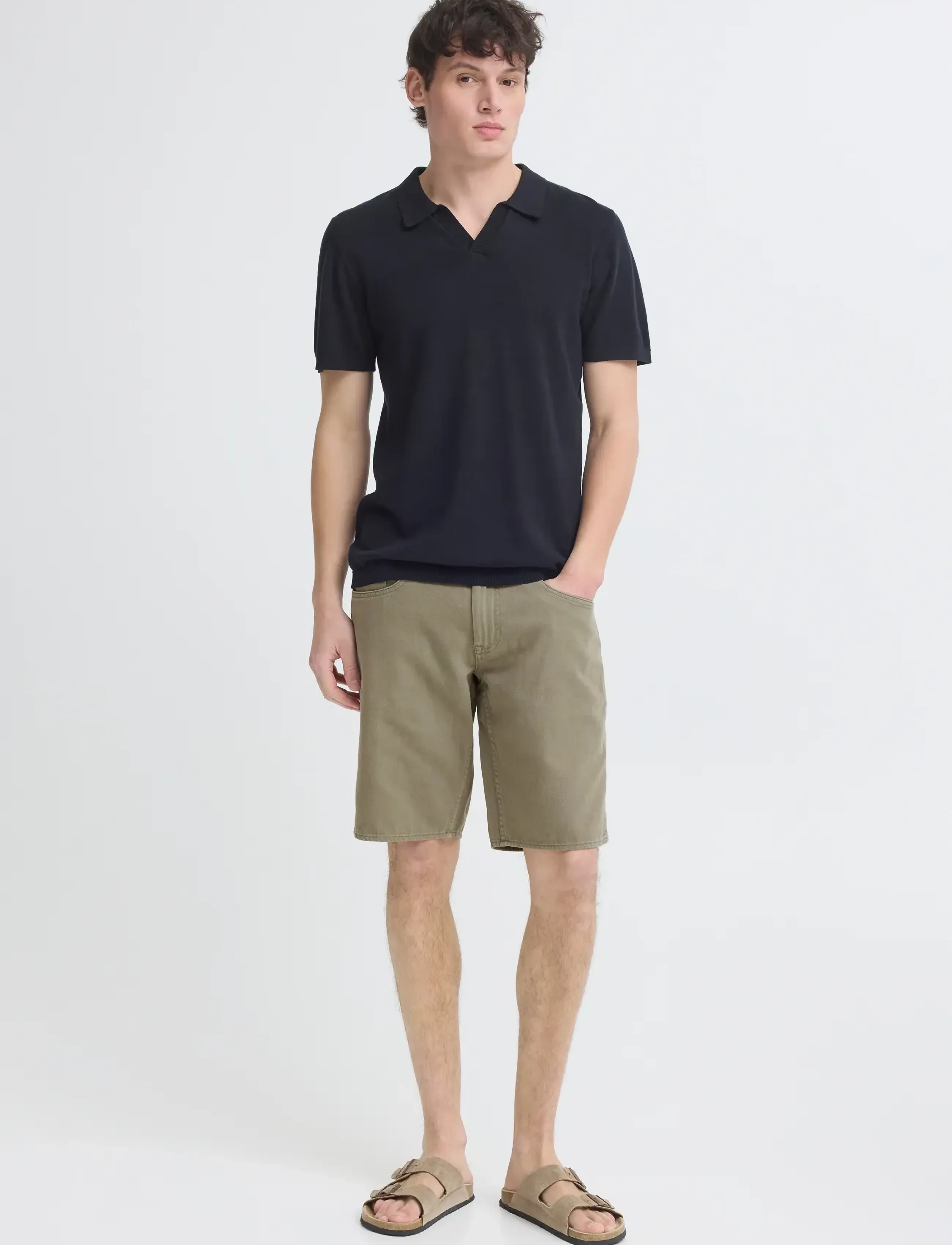 Blend Bhblizzard Reg Denimshorts, L, Khaki green, Shorts > Denim Shorts, Herre