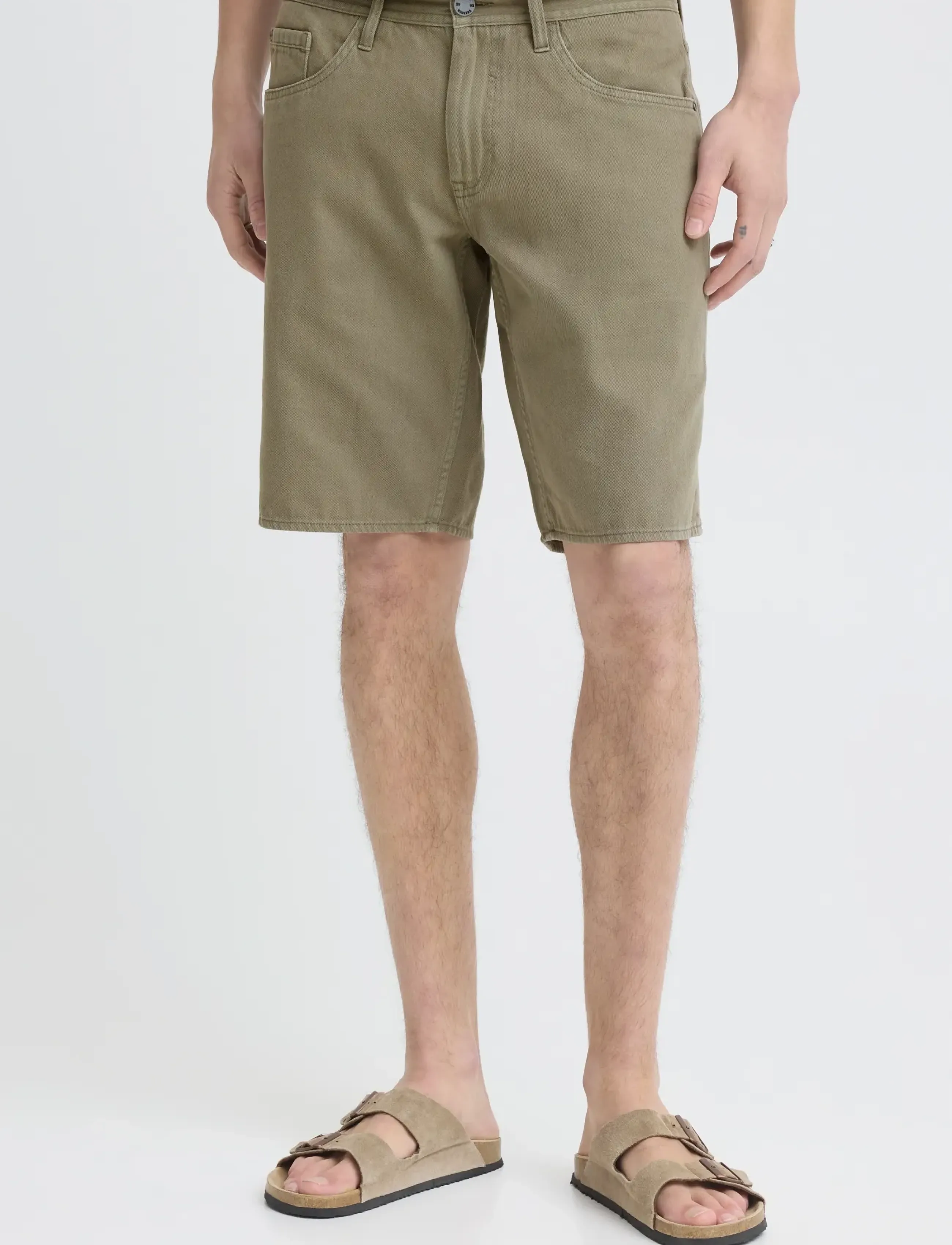 Blend - BHBLIZZARD REG DENIMSHORTS - alhaisimmat hinnat - dusty olive - 5