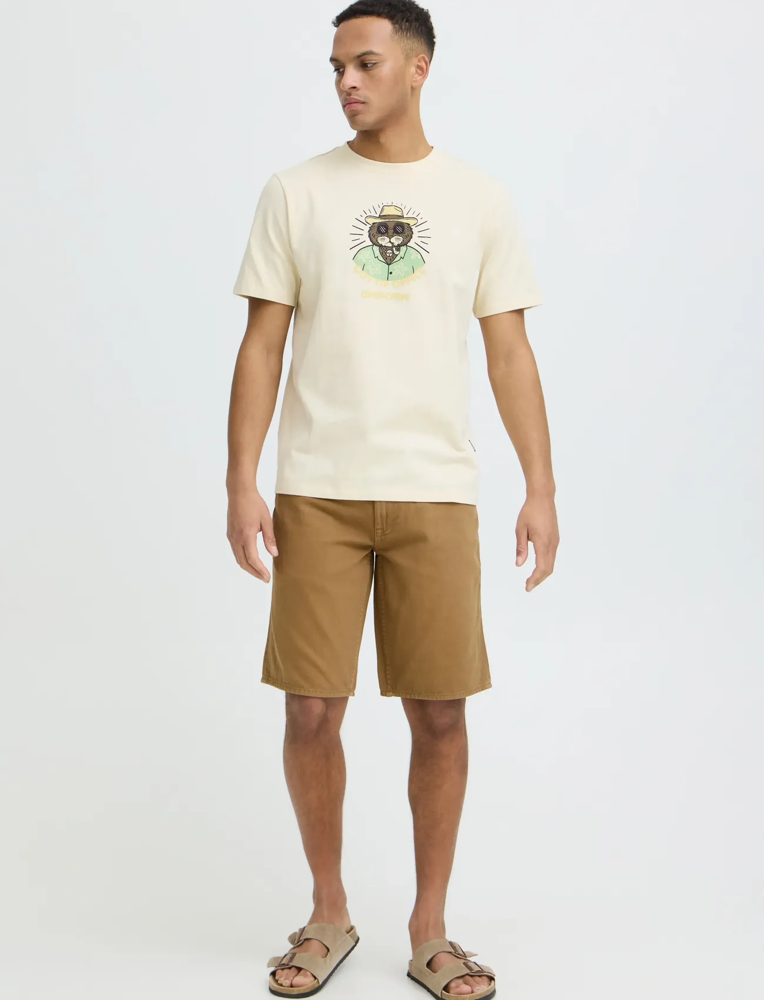 Blend Bhblizzard Reg Denimshorts, M, Brown, Shorts > Denim Shorts, Herre