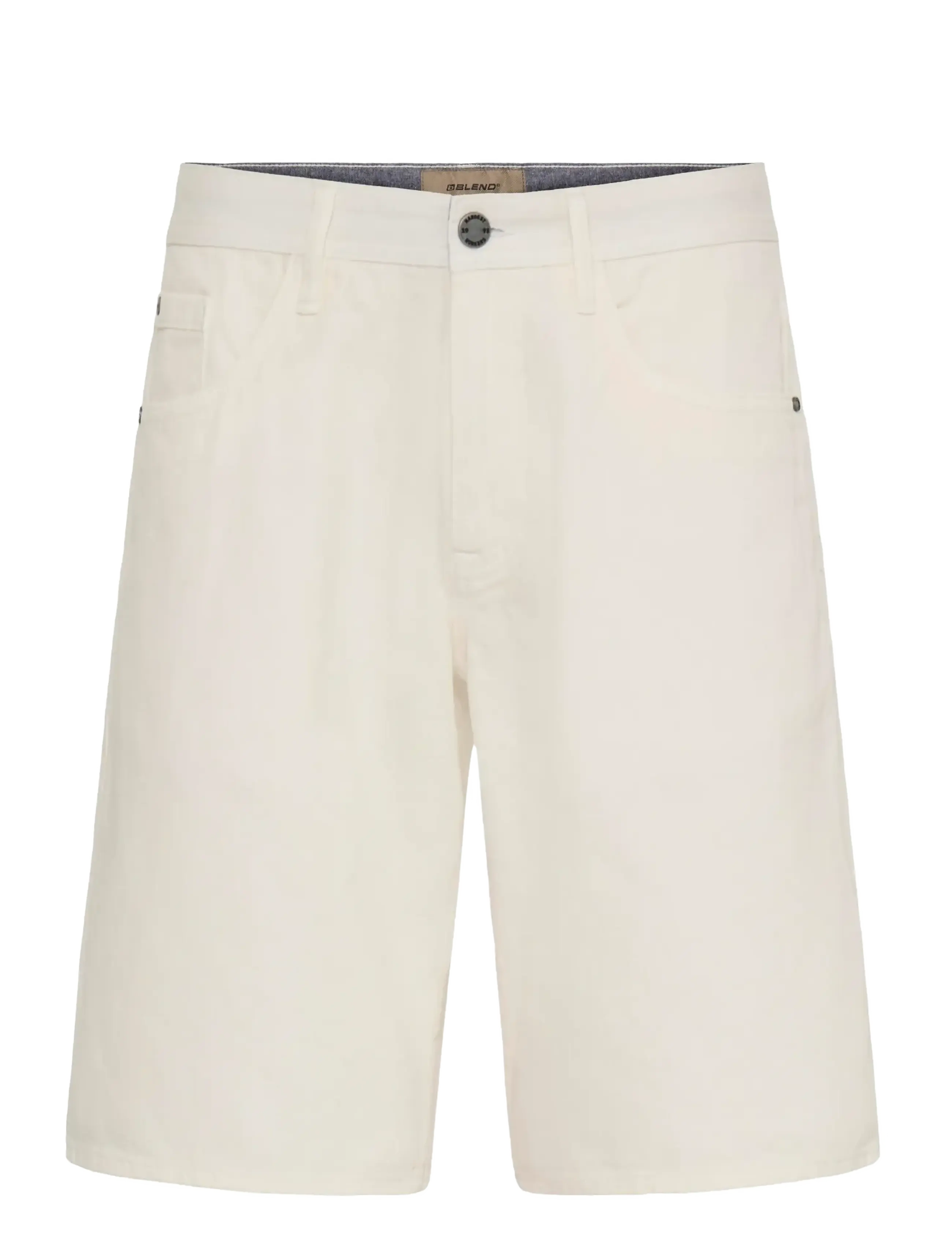 Blend BHBLIZZARD REG DENIMSHORTS - Szorty - SNOW WHITE / cream