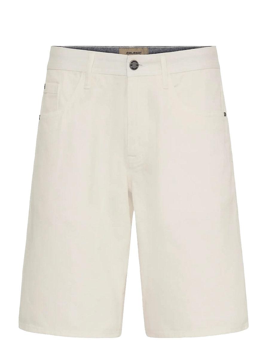 Blend - BHBLIZZARD REG DENIMSHORTS - jorts - snow white - 1