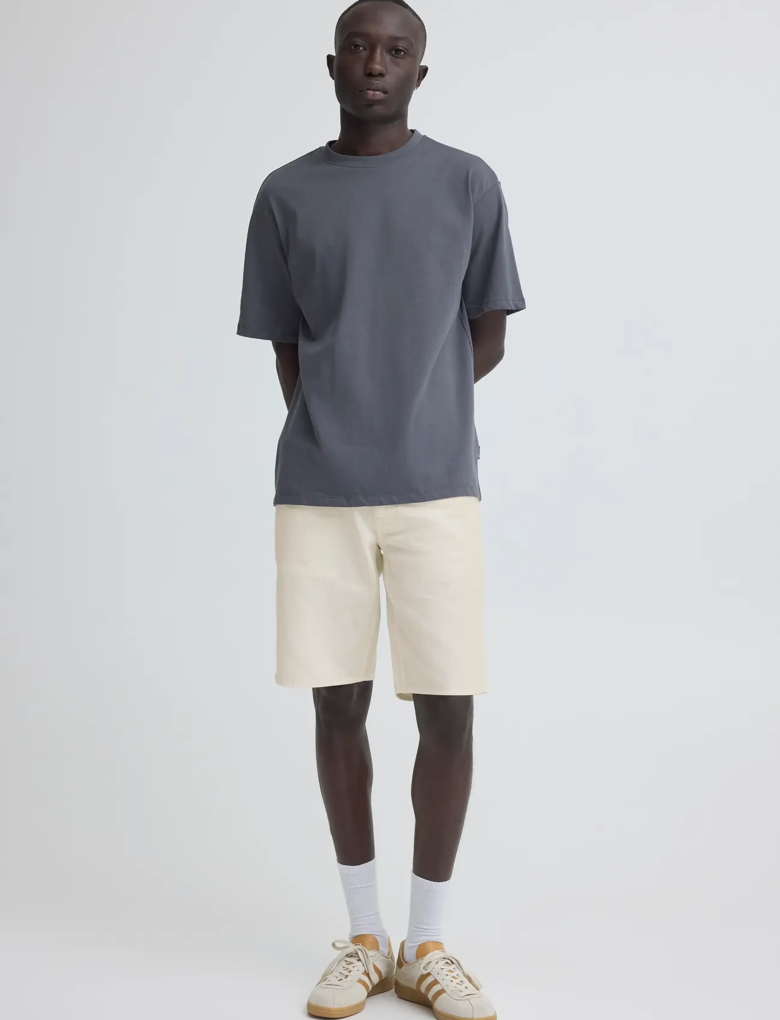 Blend Bhblizzard Reg Denimshorts, L, Cream, Shorts > Denim Shorts, Herre