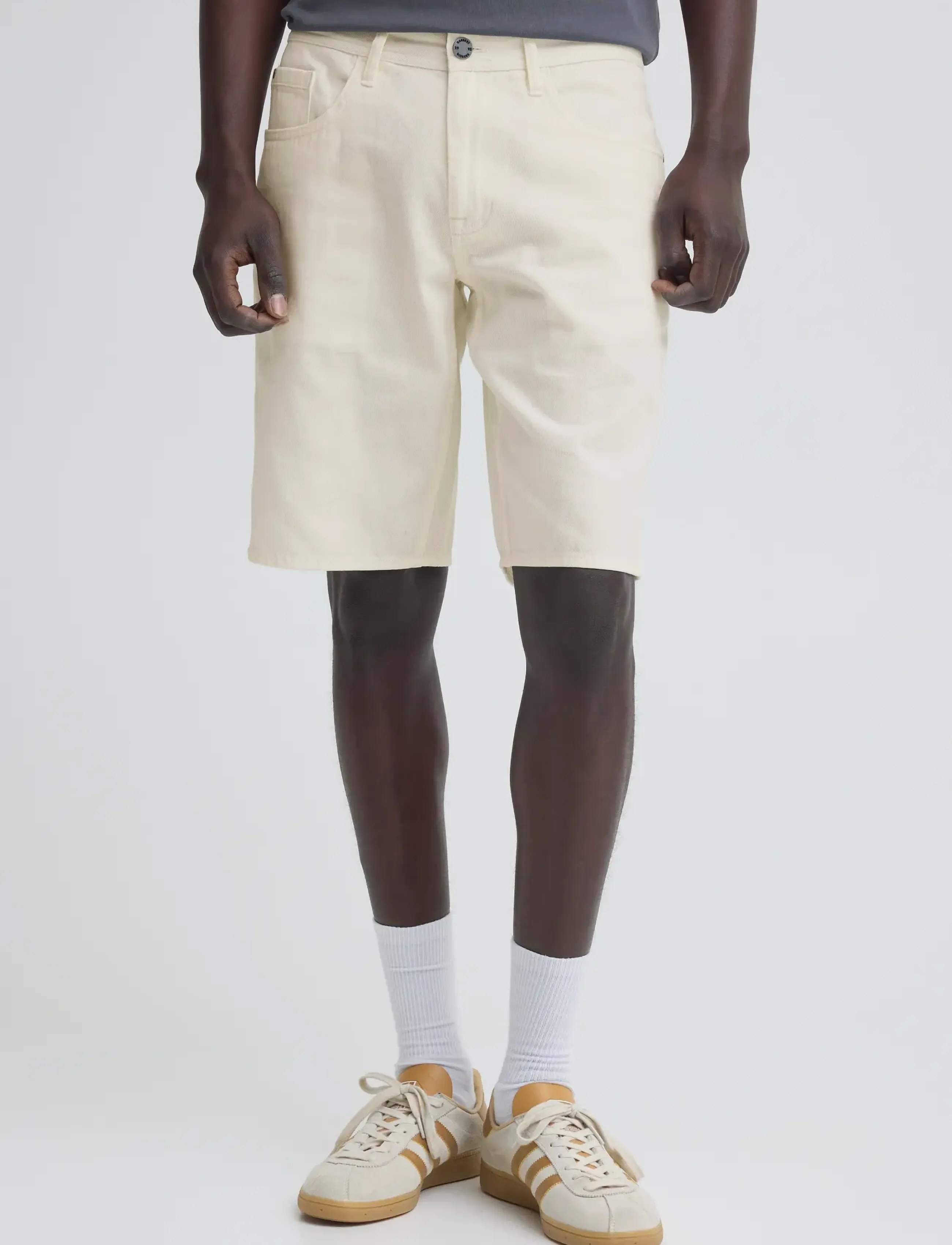 Blend - BHBLIZZARD REG DENIMSHORTS - jorts - snow white - 5