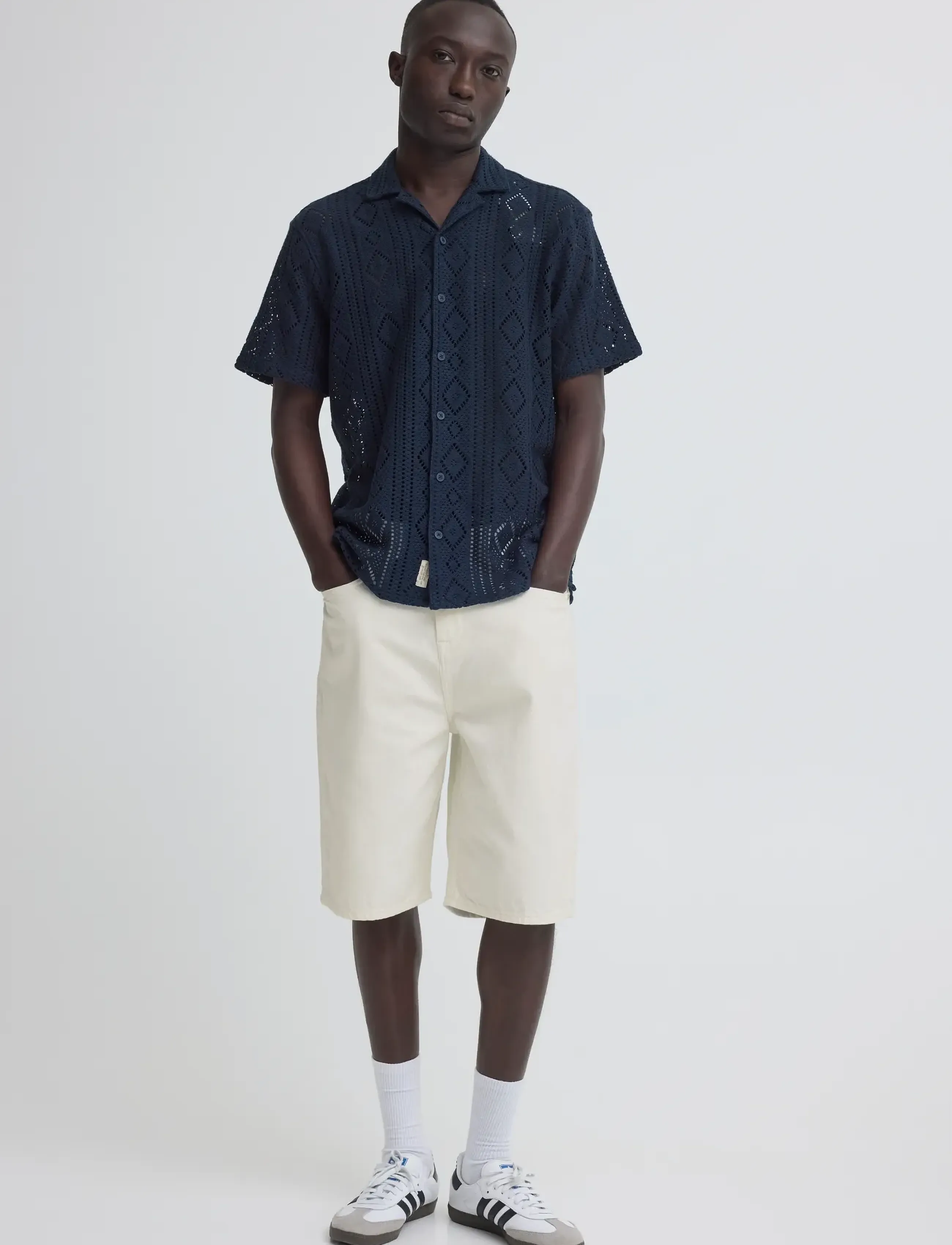 Blend BHBREEZE LOOSE DENIMSHORTS - Kollektionen - DENIM WHITE / cream