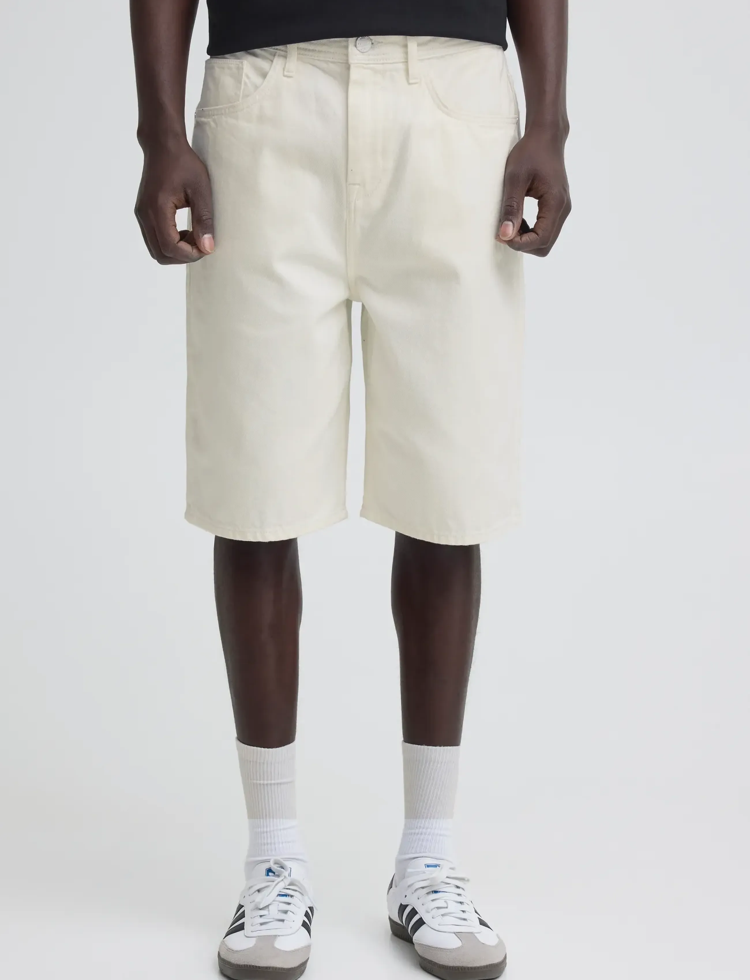 Blend - BHBREEZE LOOSE DENIMSHORTS - jorts - denim white - 5