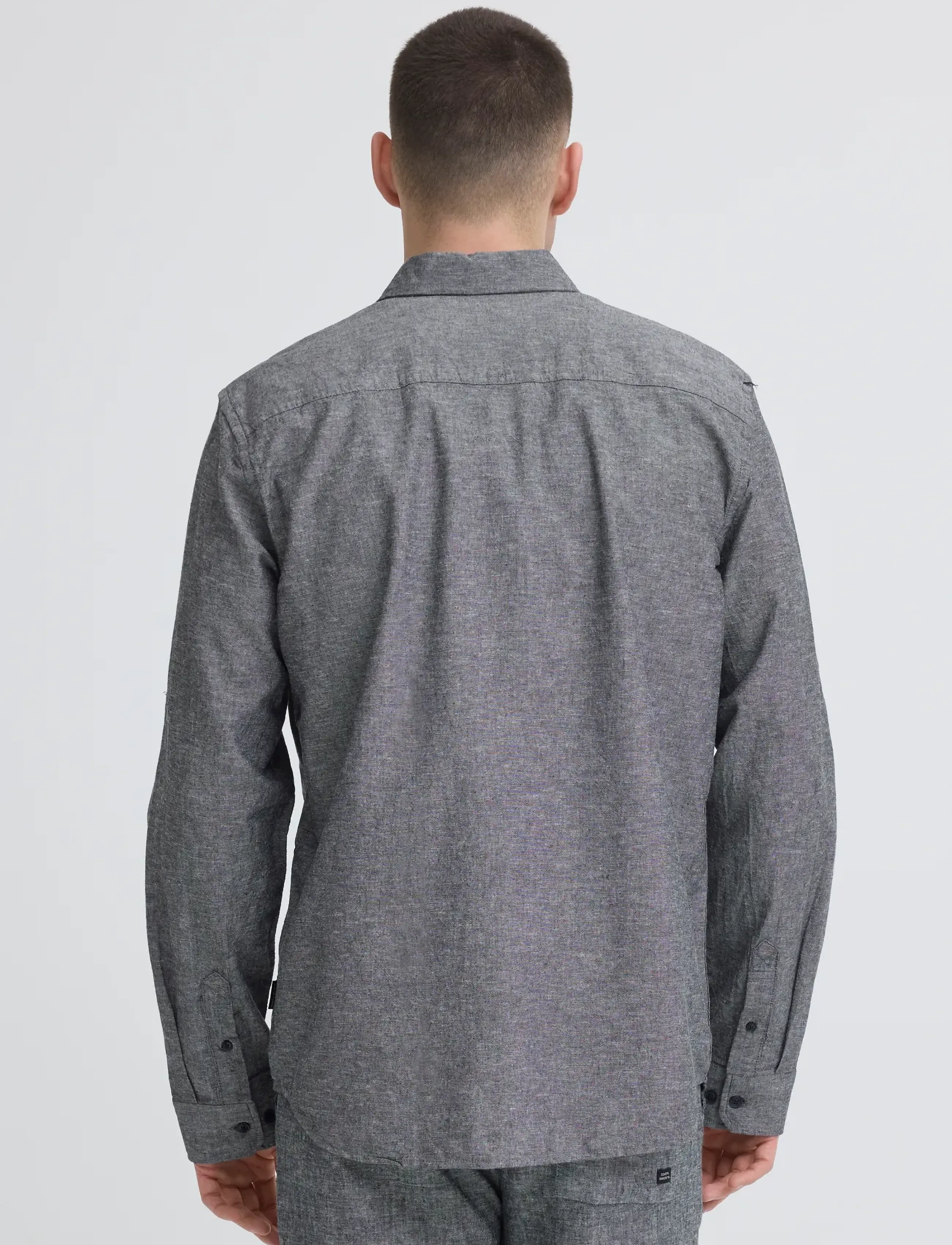 Blend - BHABAN SHIRT PP NOOS - linen shirts - black beauty - 3