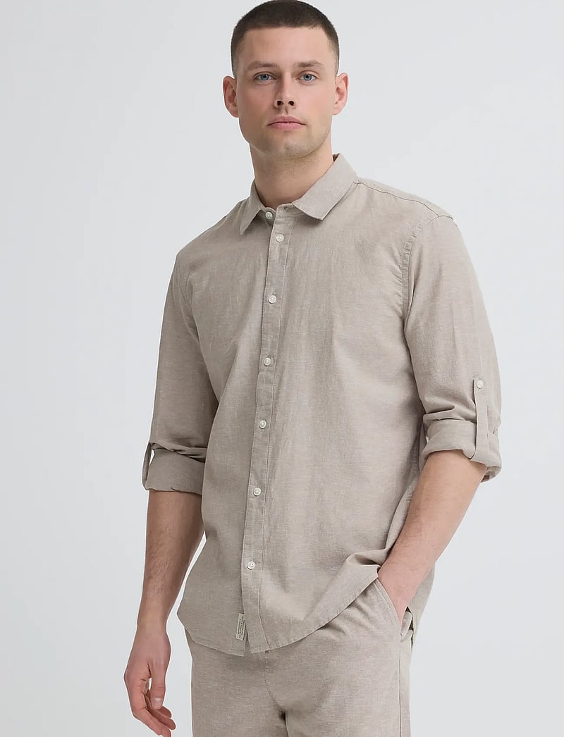 Blend - BHABAN SHIRT PP NOOS - hørskjorter - crockery - 5