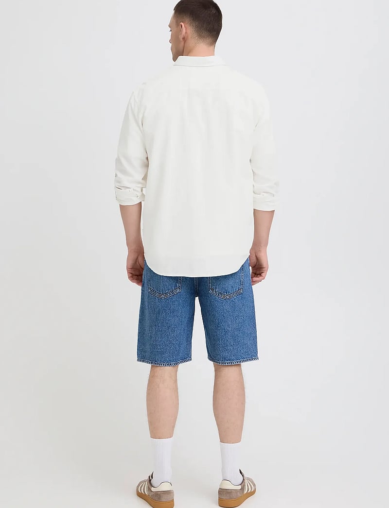 Blend - BHABAN SHIRT PP NOOS - hørskjorter - snow white - 5