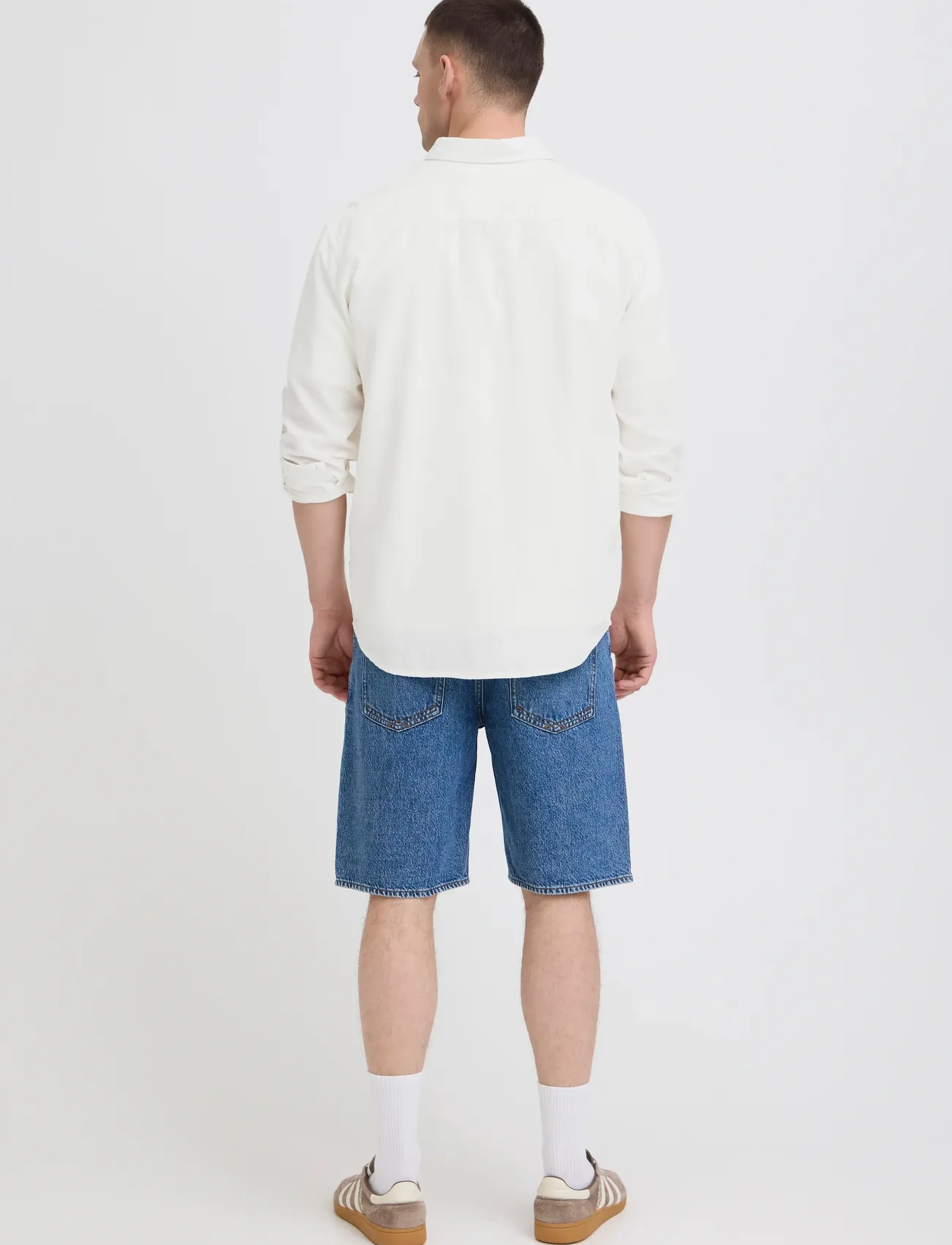 Blend - BHABAN SHIRT PP NOOS - leinenhemden - snow white - 5