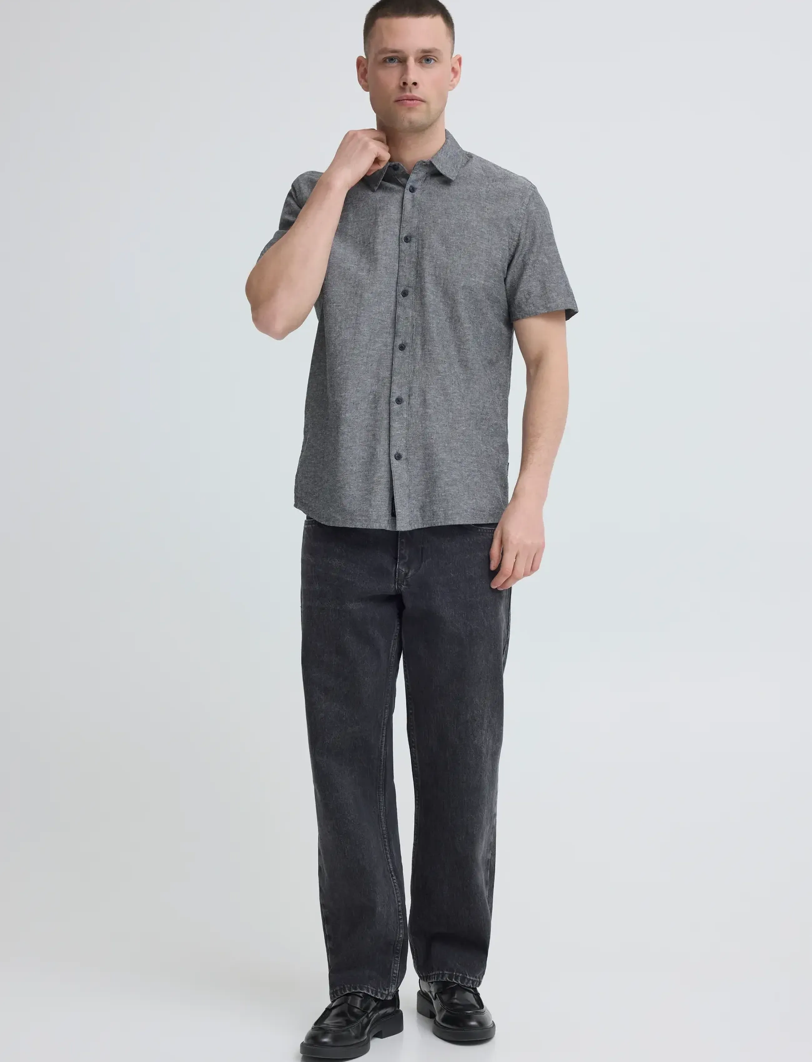 Blend BHABAN SHIRT PP NOOS - Tøj - BLACK BEAUTY / grey