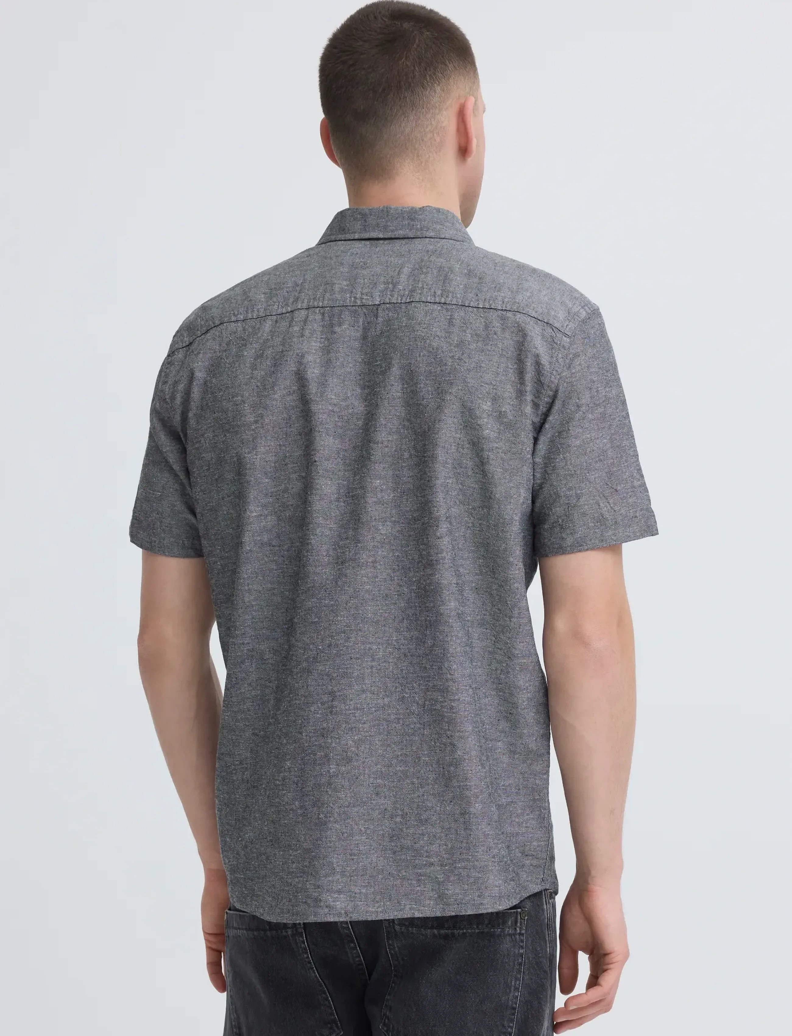 Blend - BHABAN SHIRT PP NOOS - linen shirts - black beauty - 3