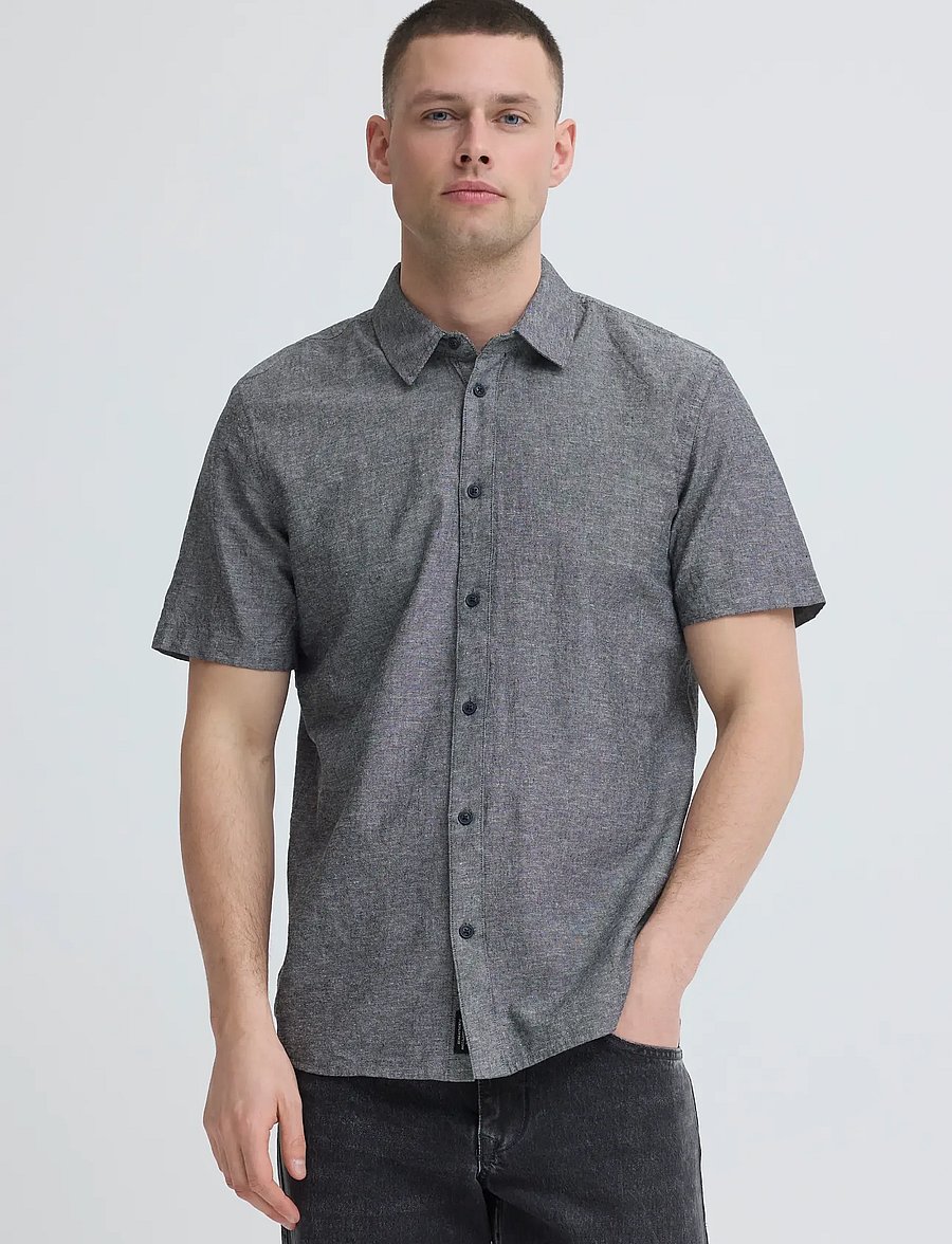 Blend - BHABAN SHIRT PP NOOS - hørskjorter - black beauty - 5