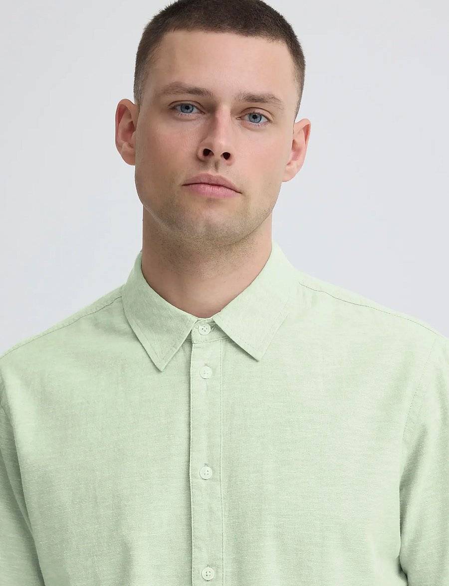 Blend - BHABAN SHIRT PP NOOS - linased särgid - fair green - 4