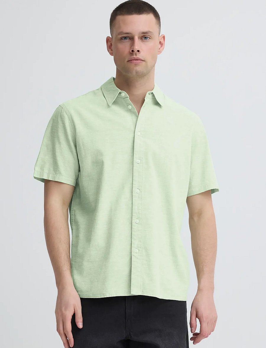 Blend - BHABAN SHIRT PP NOOS - linased särgid - fair green - 5