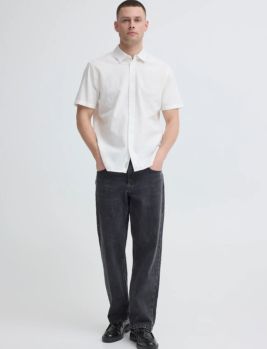 Blend - BHABAN SHIRT PP NOOS - linskjorter - snow white - 0
