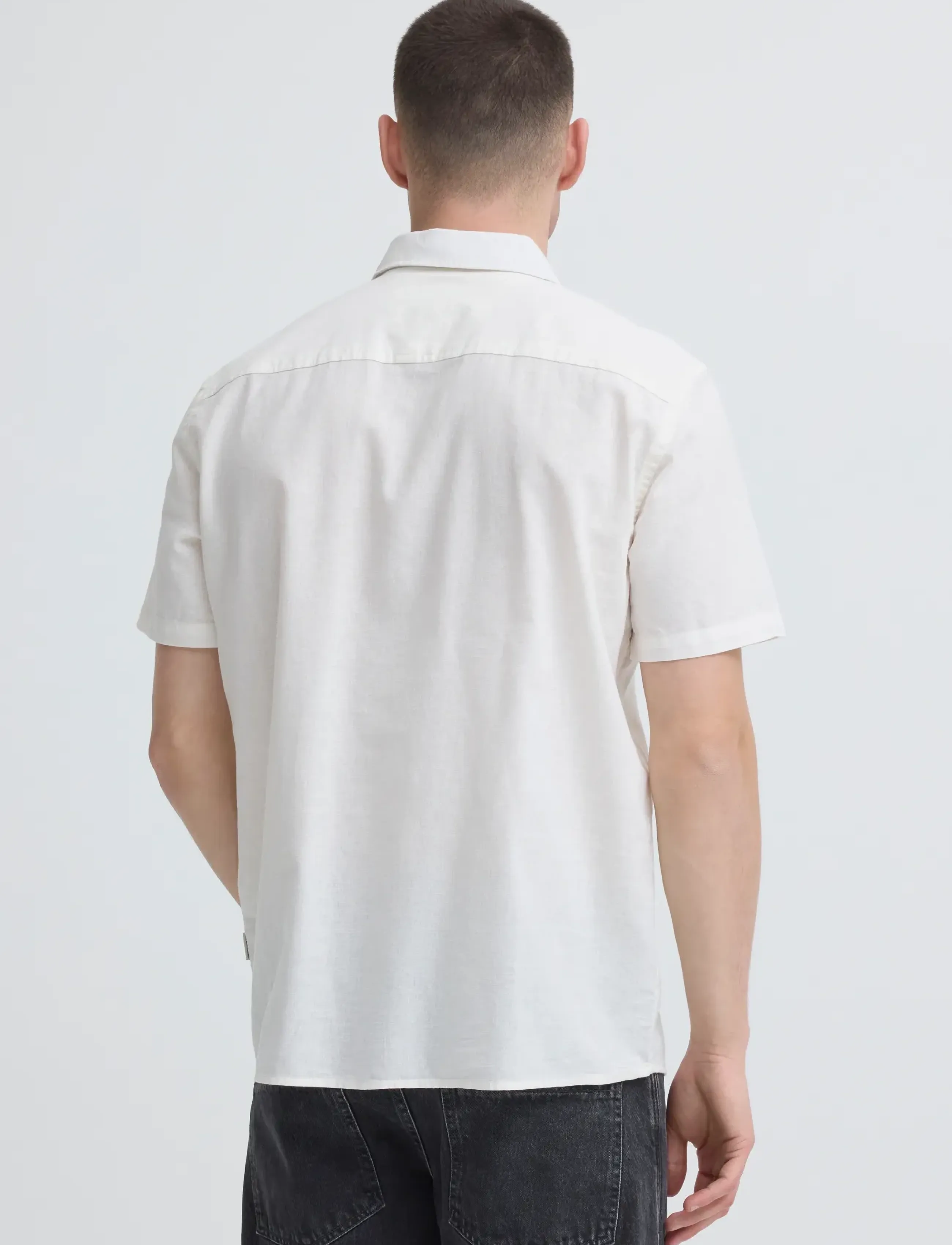 Blend - BHABAN SHIRT PP NOOS - linen shirts - snow white - 3