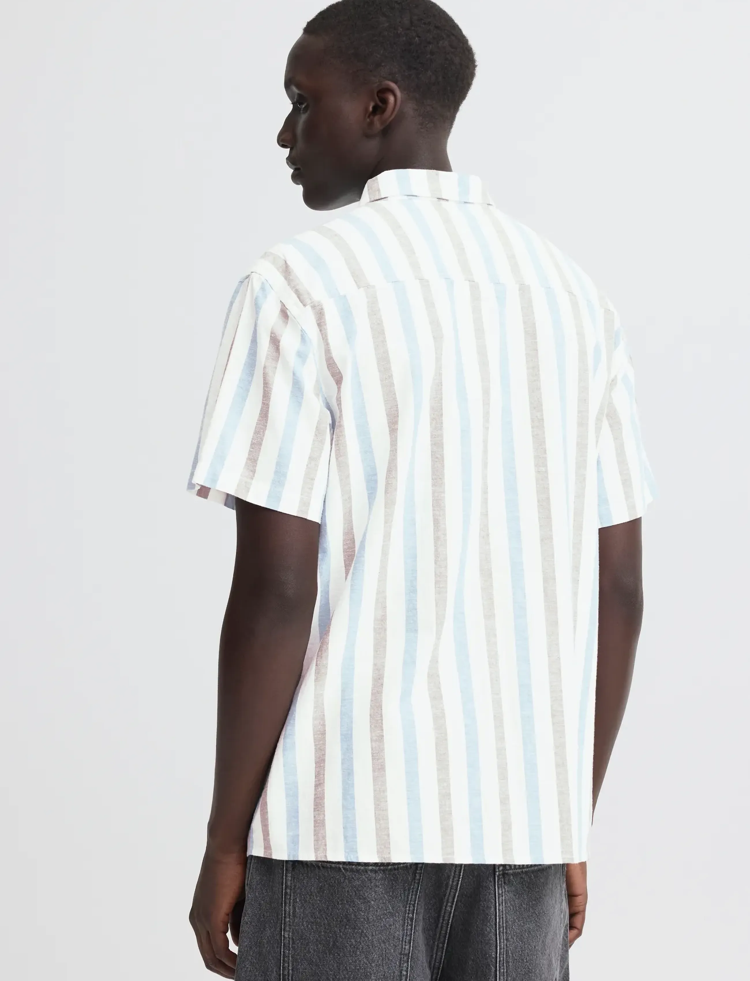 Blend - BHABAN SHIRT STRIPE - laveste priser - lichen blue - 3