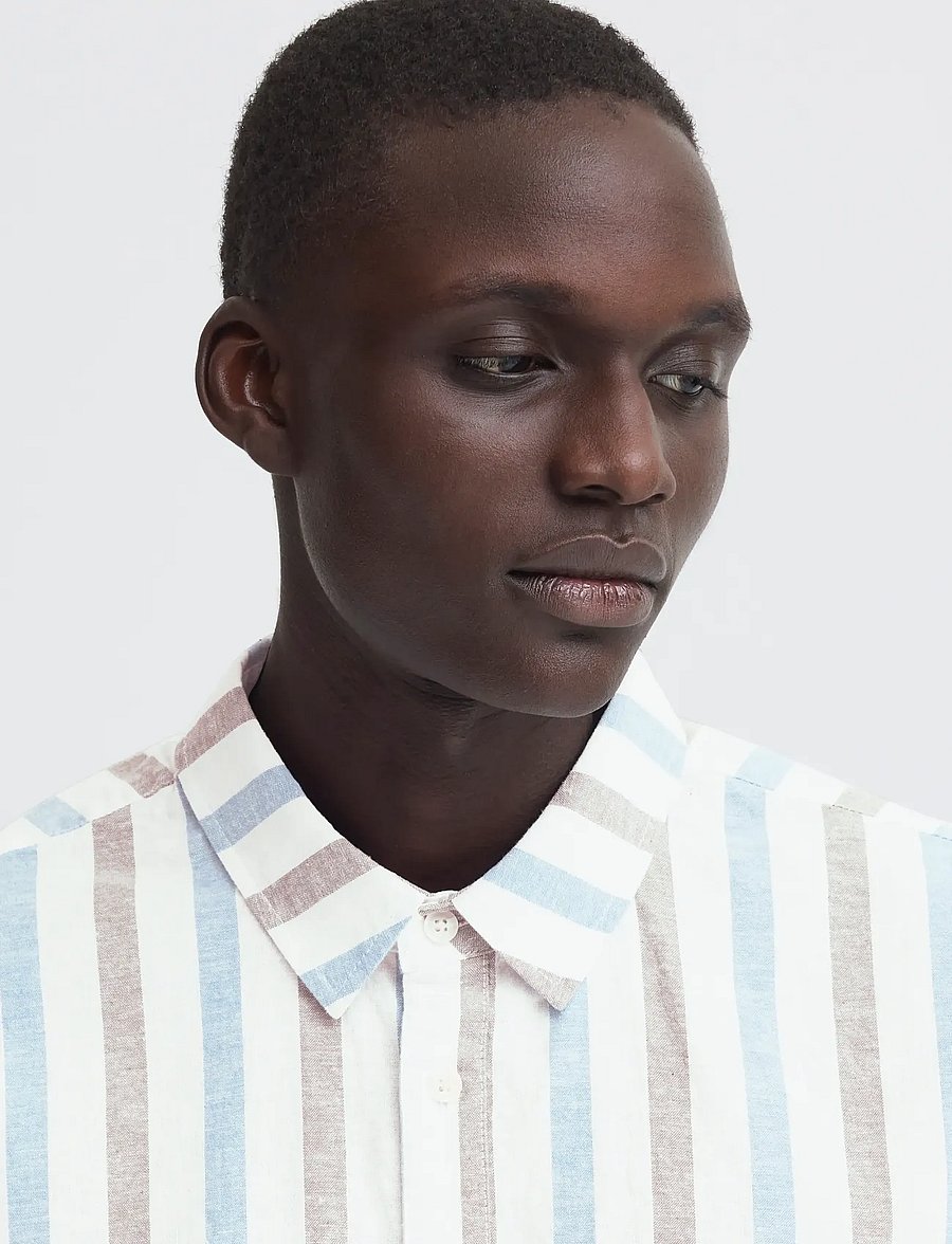 Blend - BHABAN SHIRT STRIPE - randiga skjortor - lichen blue - 4