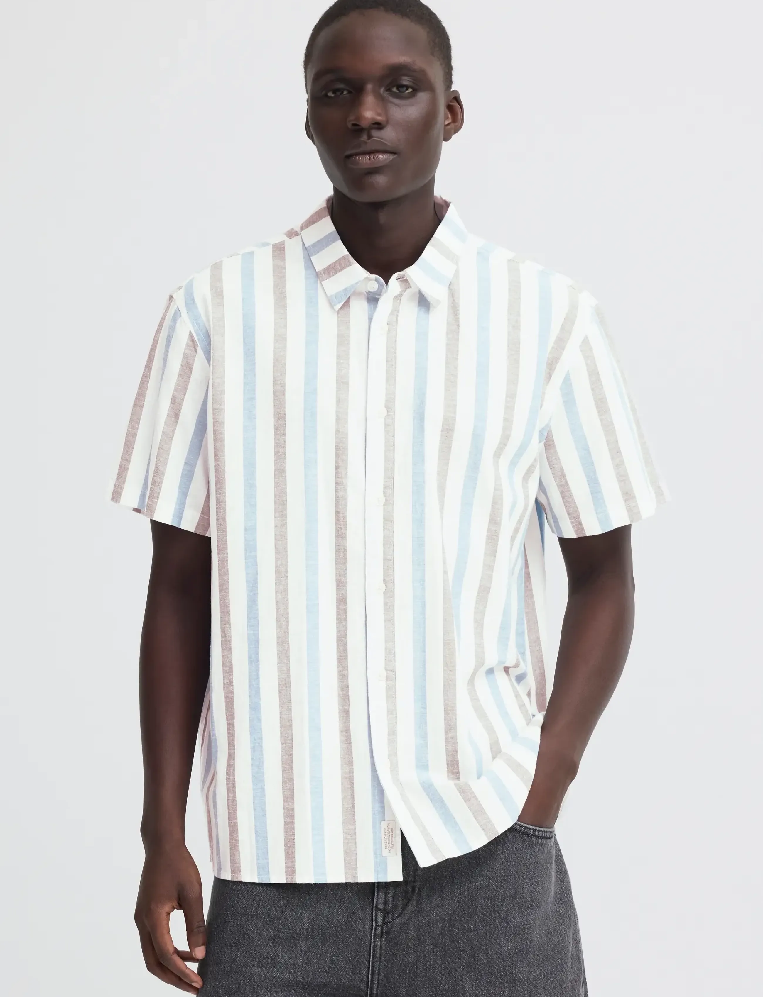 Blend - BHABAN SHIRT STRIPE - laveste priser - lichen blue - 5