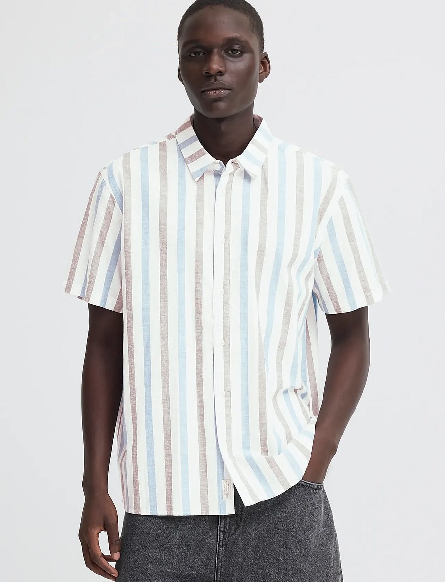 Blend - BHABAN SHIRT STRIPE - randiga skjortor - lichen blue - 5