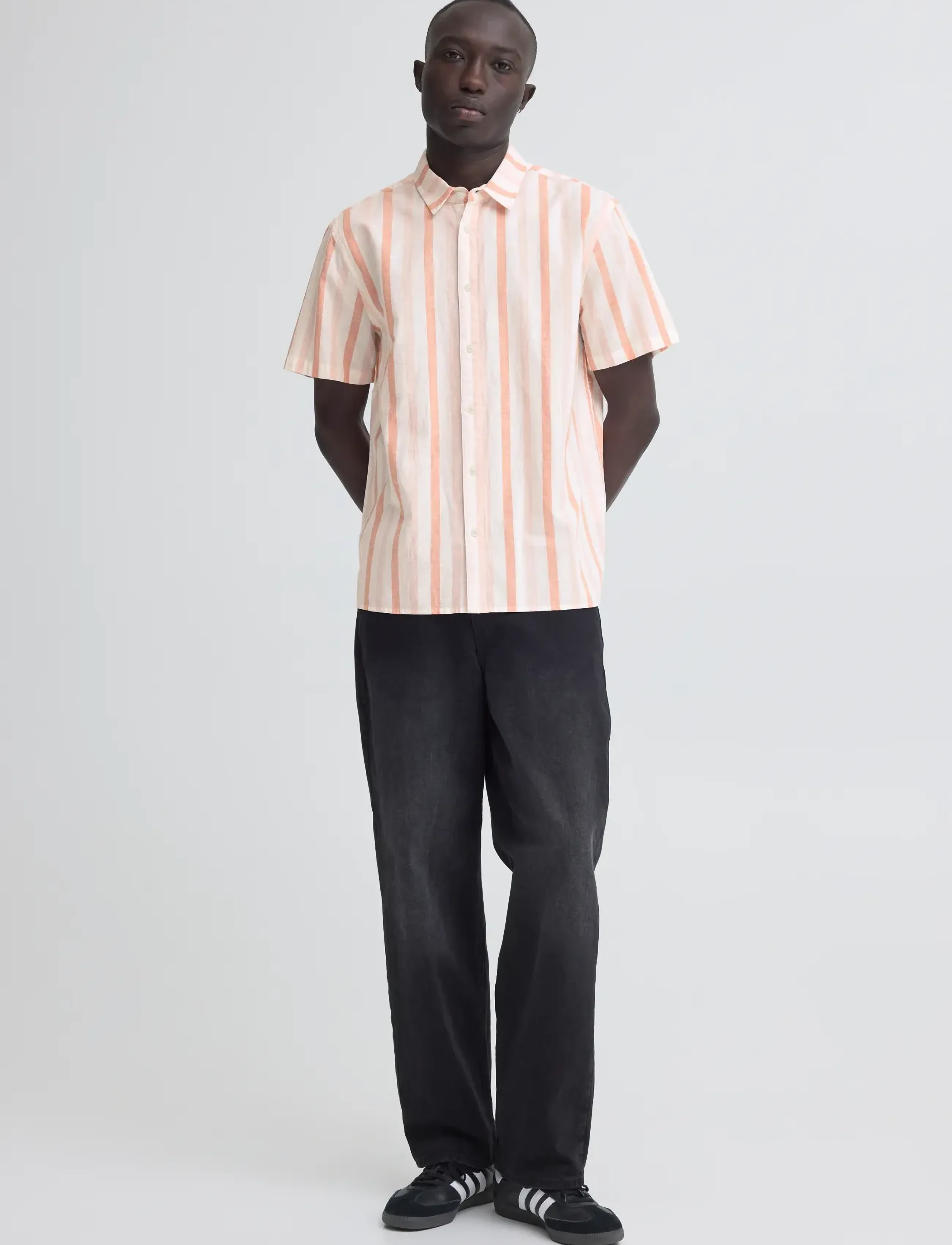 Blend - BHABAN SHIRT STRIPE - triibulised särgid - peachskin - 0