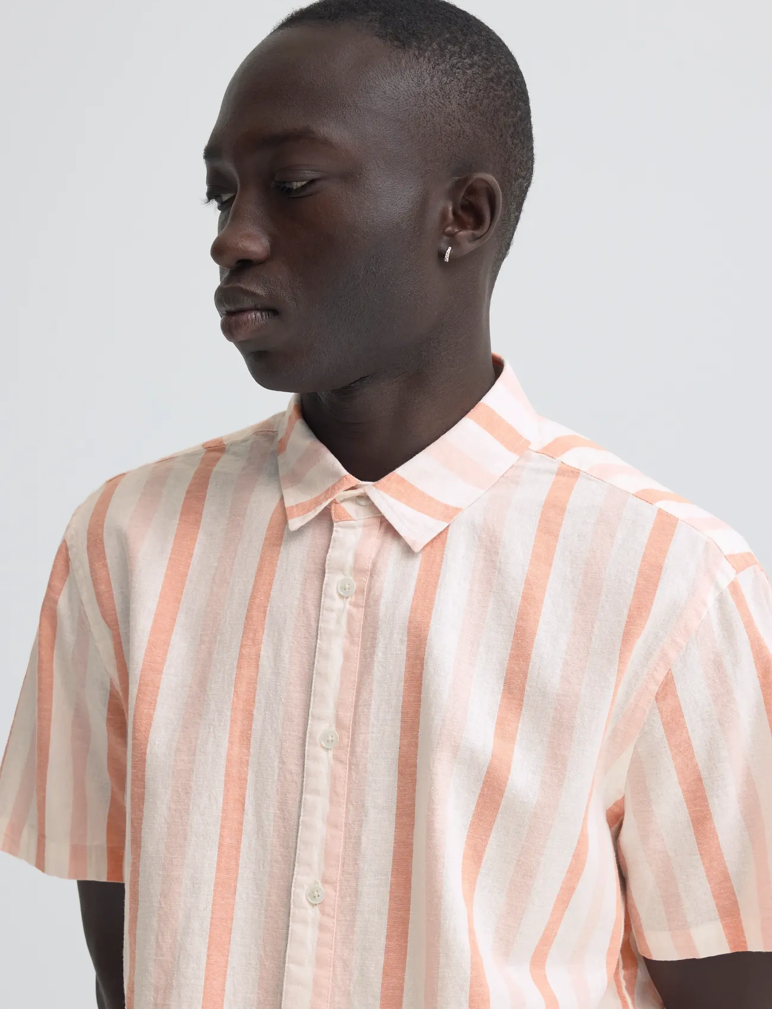 Blend - BHABAN SHIRT STRIPE - triibulised särgid - peachskin - 4