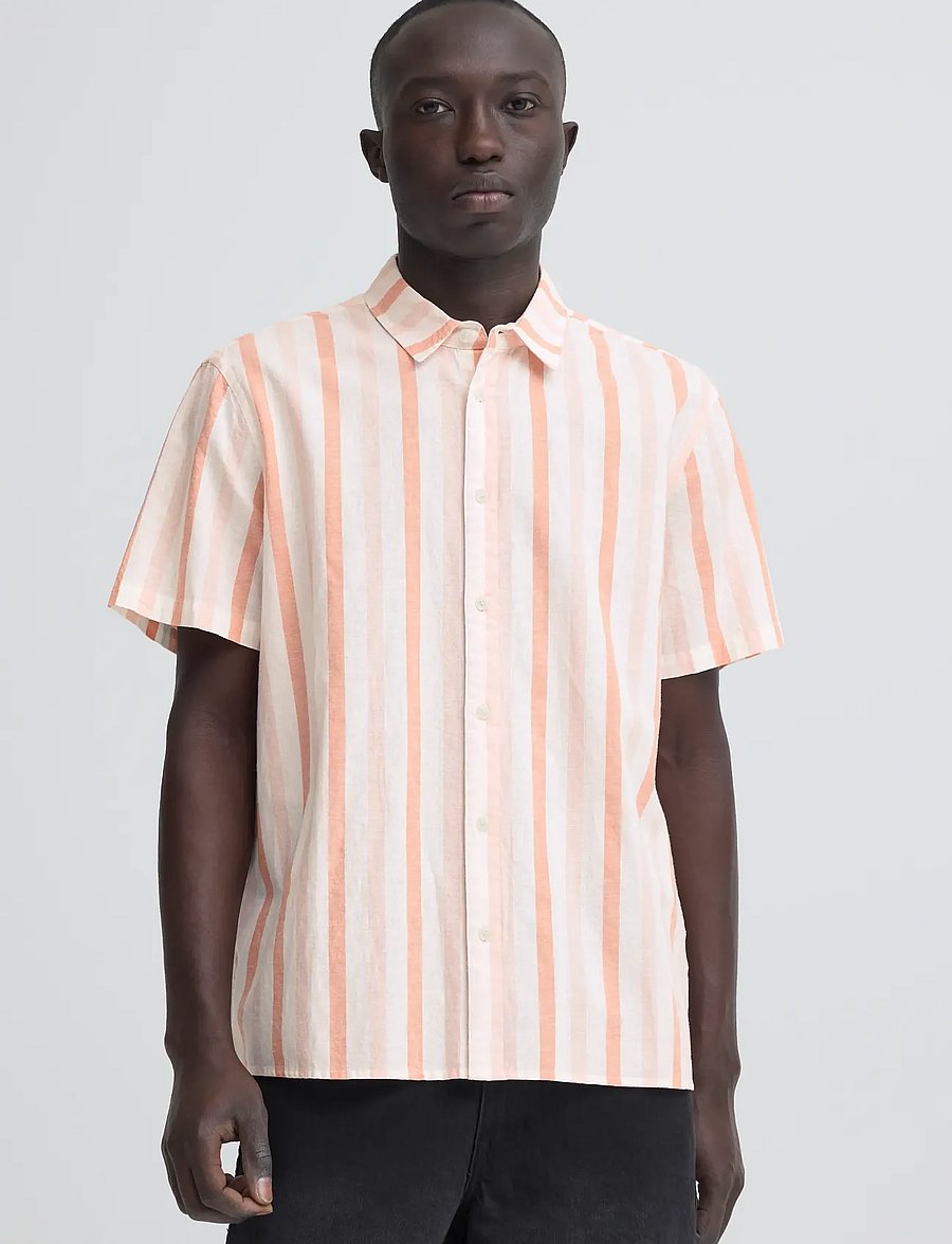 Blend - BHABAN SHIRT STRIPE - triibulised särgid - peachskin - 5