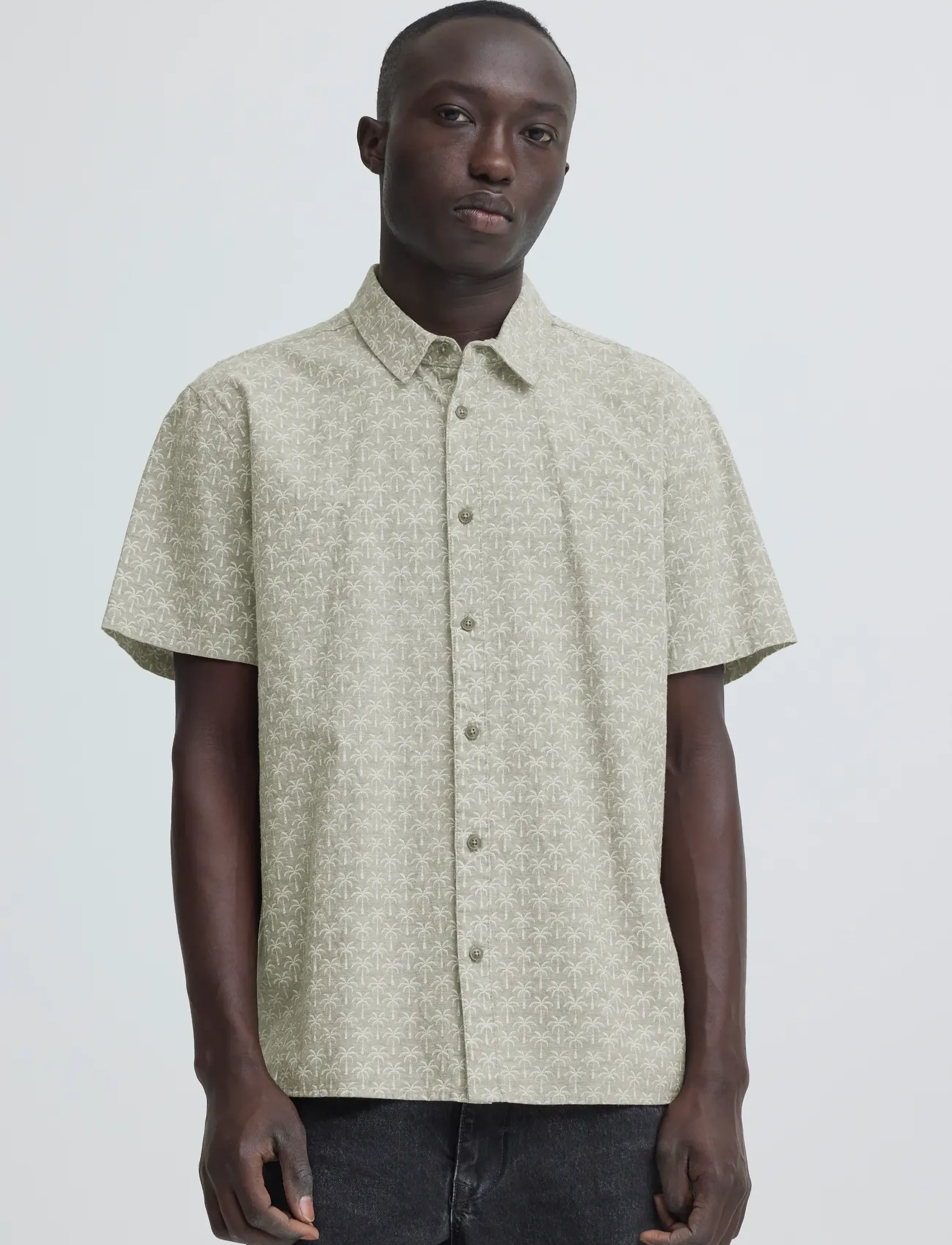 Blend - BHABAN SHIRT PRINT - mynstraðar skyrtur - dusty olive - 5