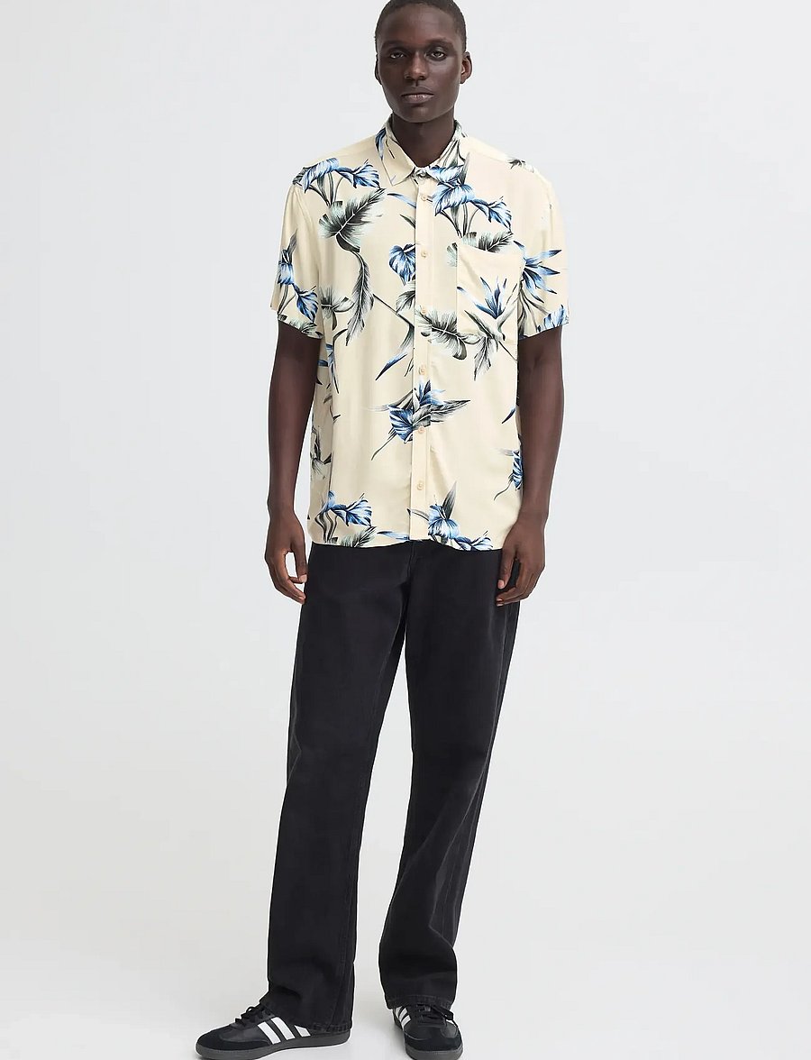 Blend - BHAMELO SHIRT PRINT - mønstrede skjorter - oyster gray - 0