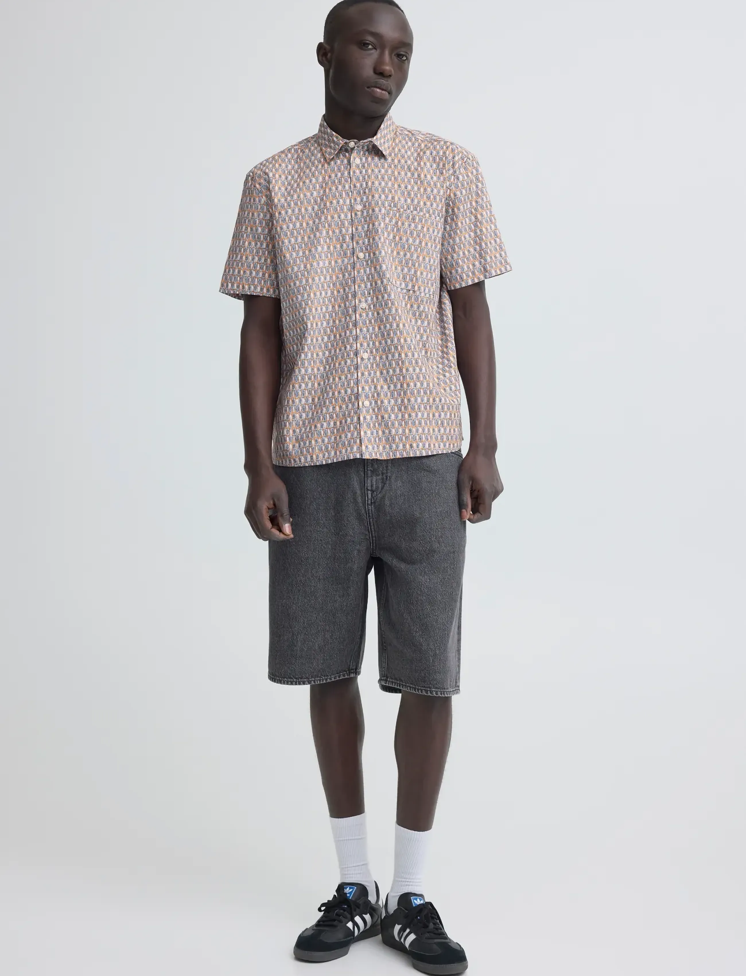 Blend BHAMIR SHIRT - Kortärmade skjortor - LICHEN BLUE / blue