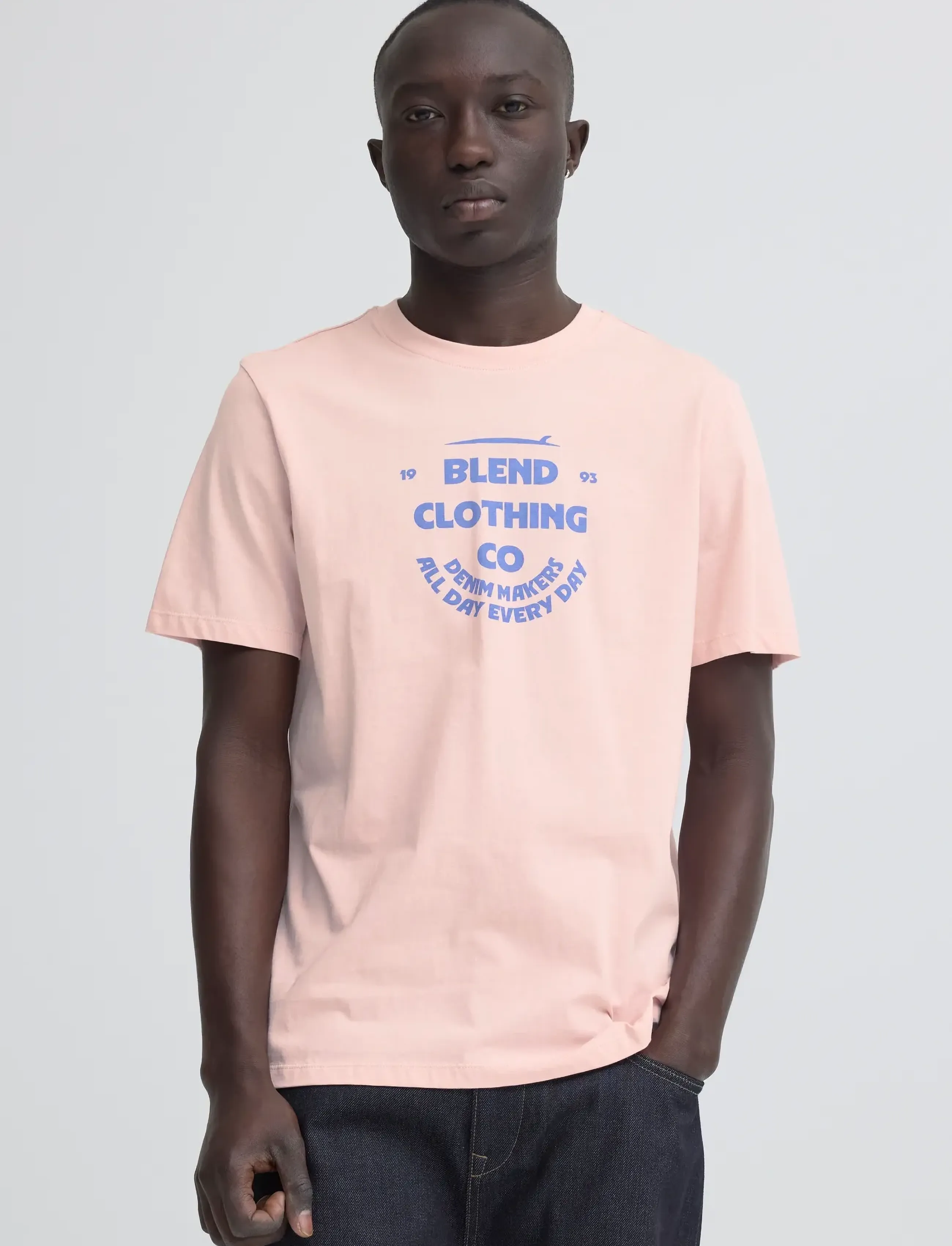 Blend - BHKALLE LOGO S/S TEE - die niedrigsten preise - peachskin - 5