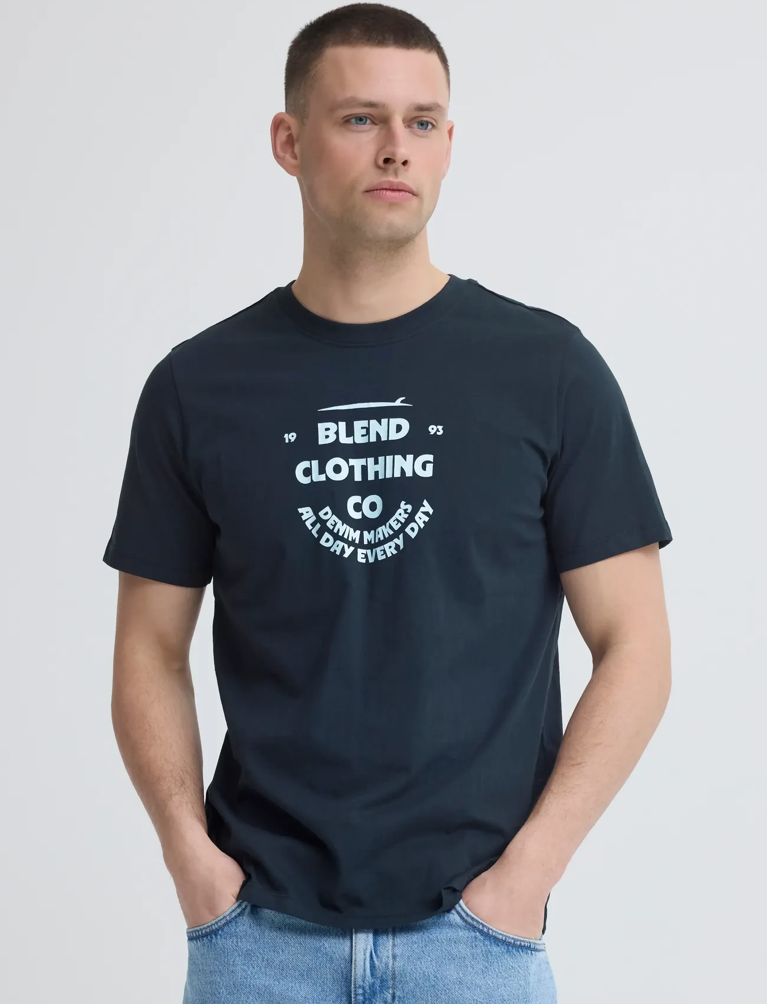 Blend - BHKALLE LOGO S/S TEE - short-sleeved t-shirts - salute - 5
