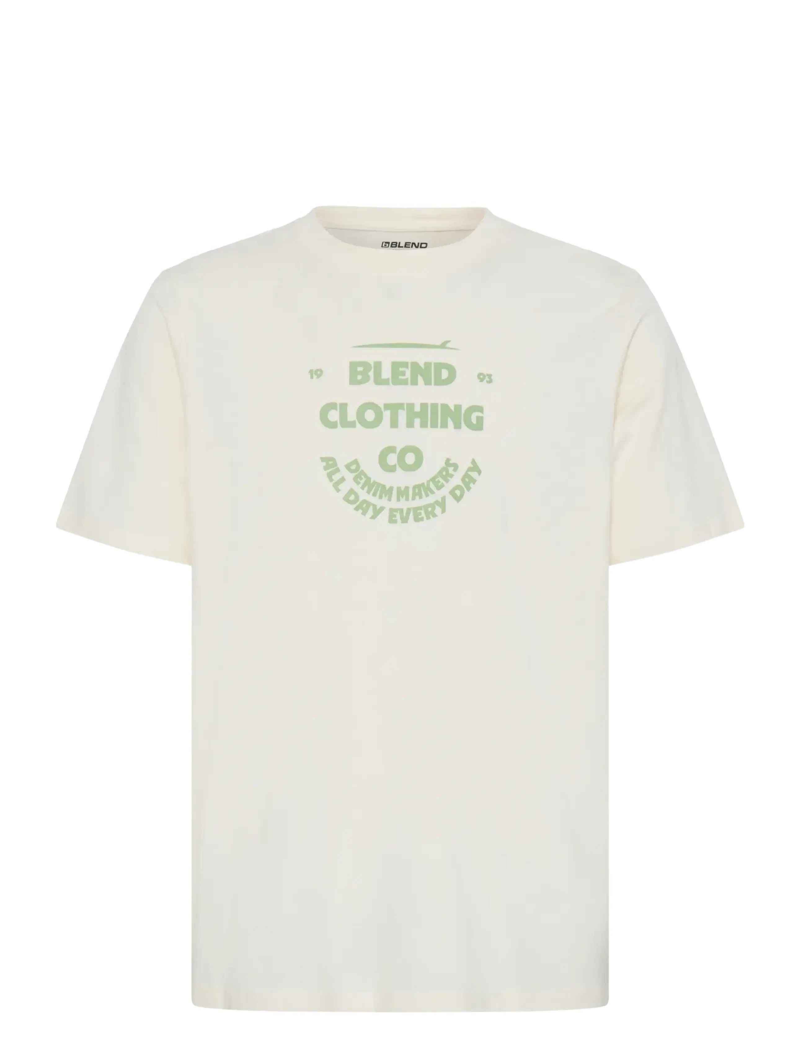 Blend BHKALLE LOGO S/S TEE - T-shirts - VANILLA ICE / cream