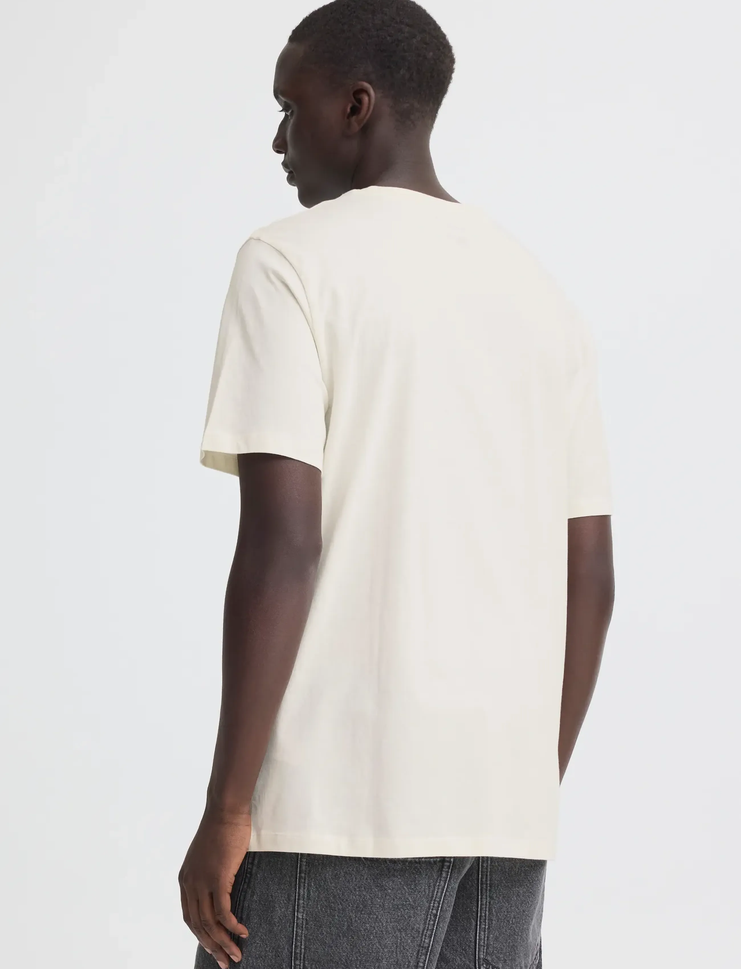 Blend - BHKALLE LOGO S/S TEE - kurzärmelig - vanilla ice - 3