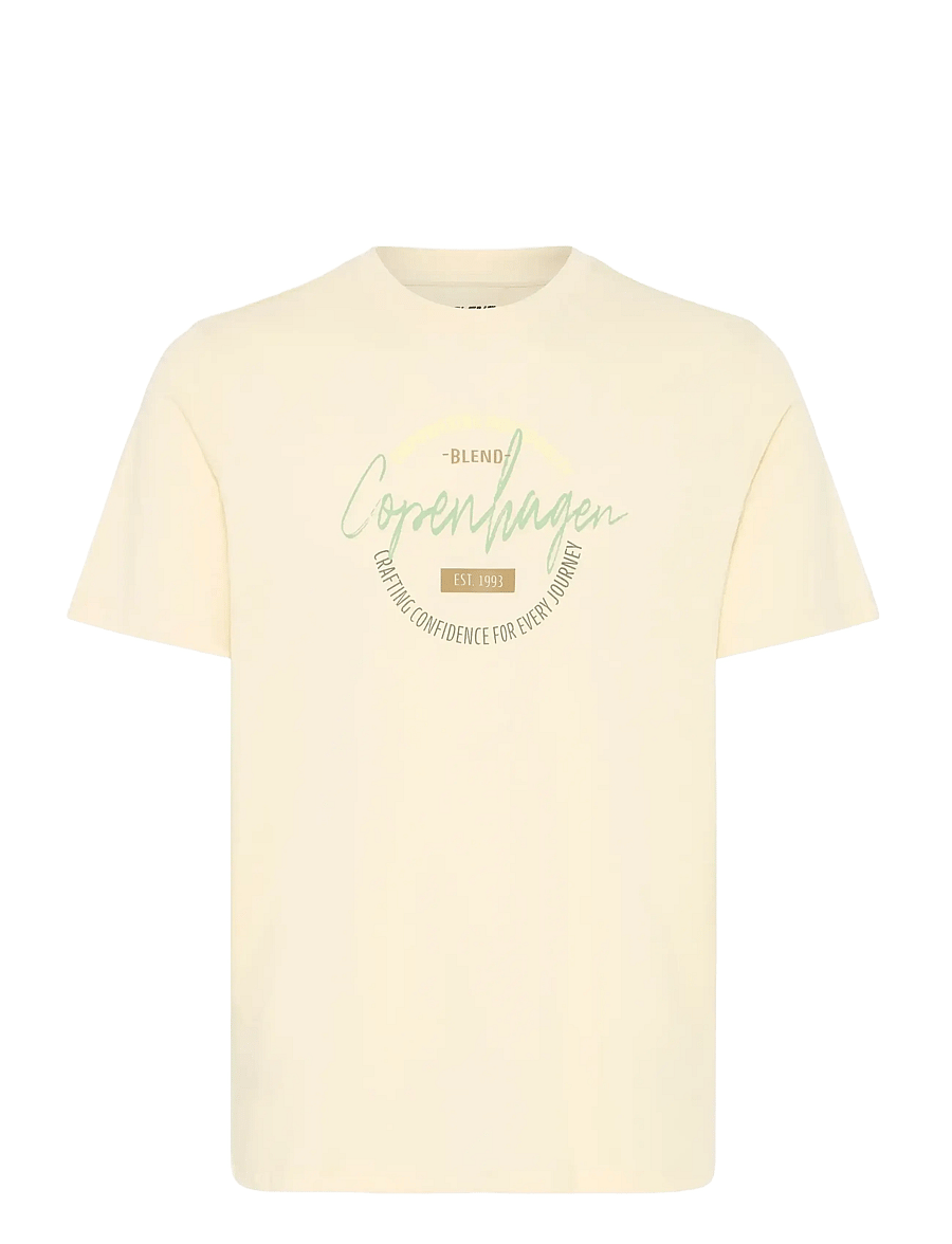 Blend - BHKNUT LOGO S/S TEE - lühikeste varrukatega t-särgid - bleachedsand - 1