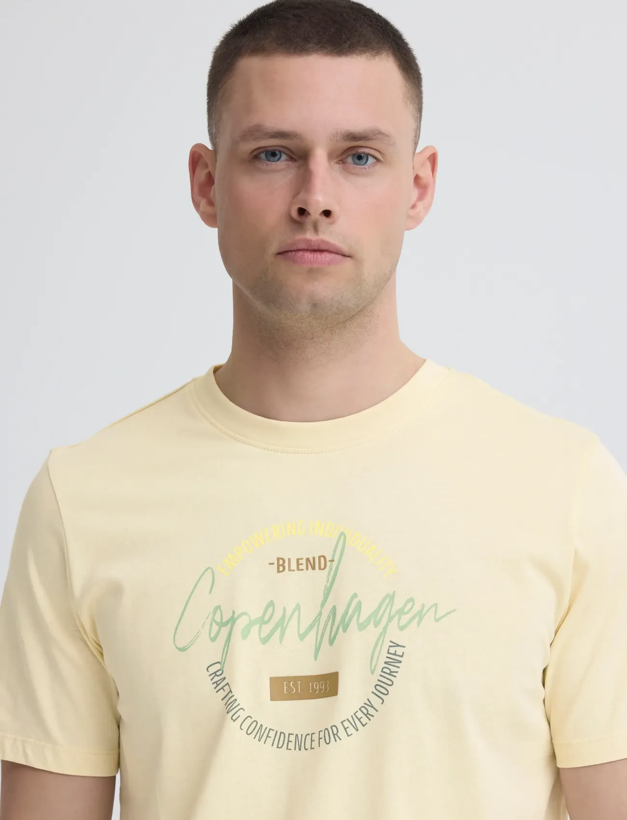 Blend - BHKNUT LOGO S/S TEE - laveste priser - bleachedsand - 4