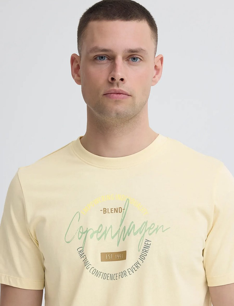 Blend - BHKNUT LOGO S/S TEE - lühikeste varrukatega t-särgid - bleachedsand - 4
