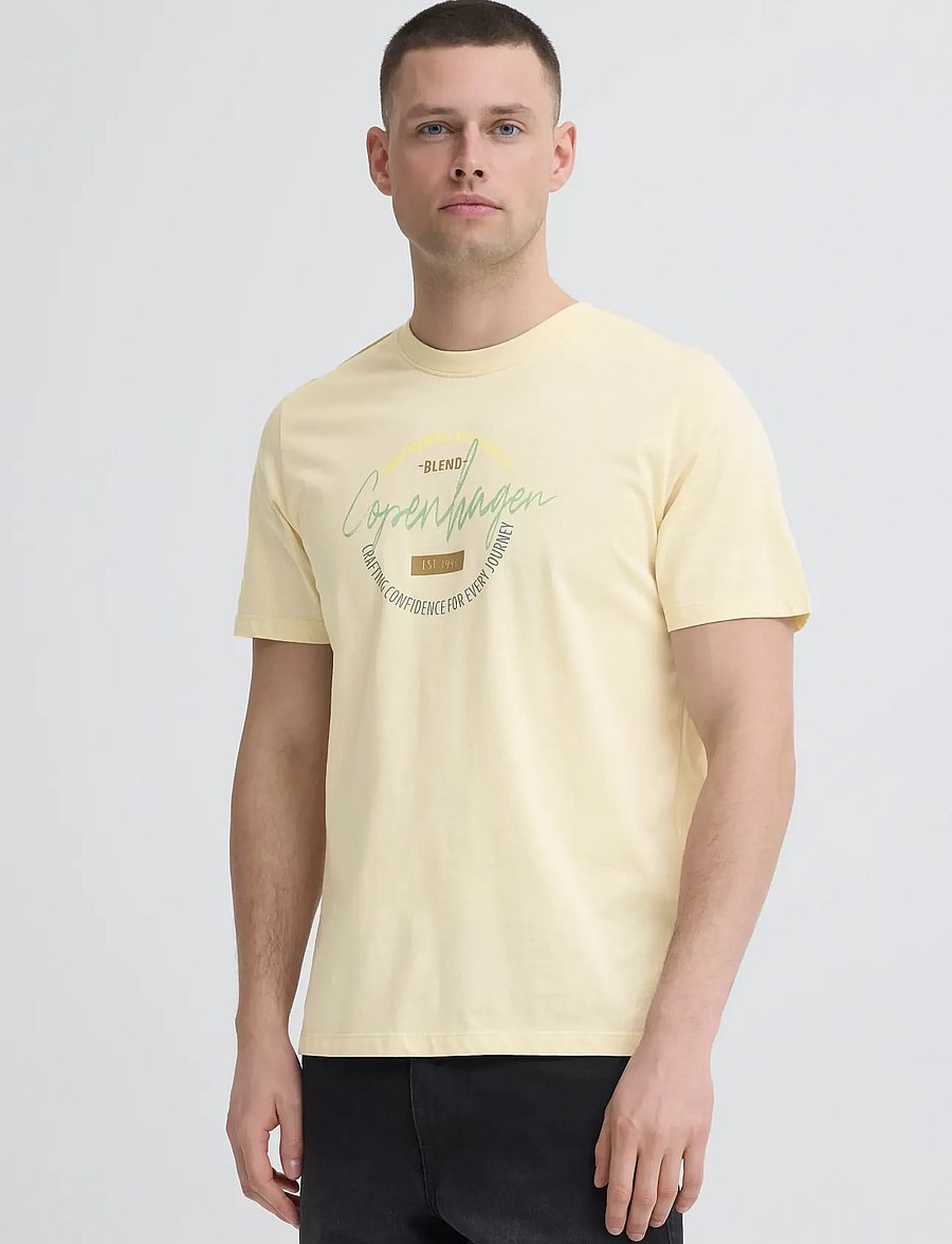 Blend - BHKNUT LOGO S/S TEE - lühikeste varrukatega t-särgid - bleachedsand - 5