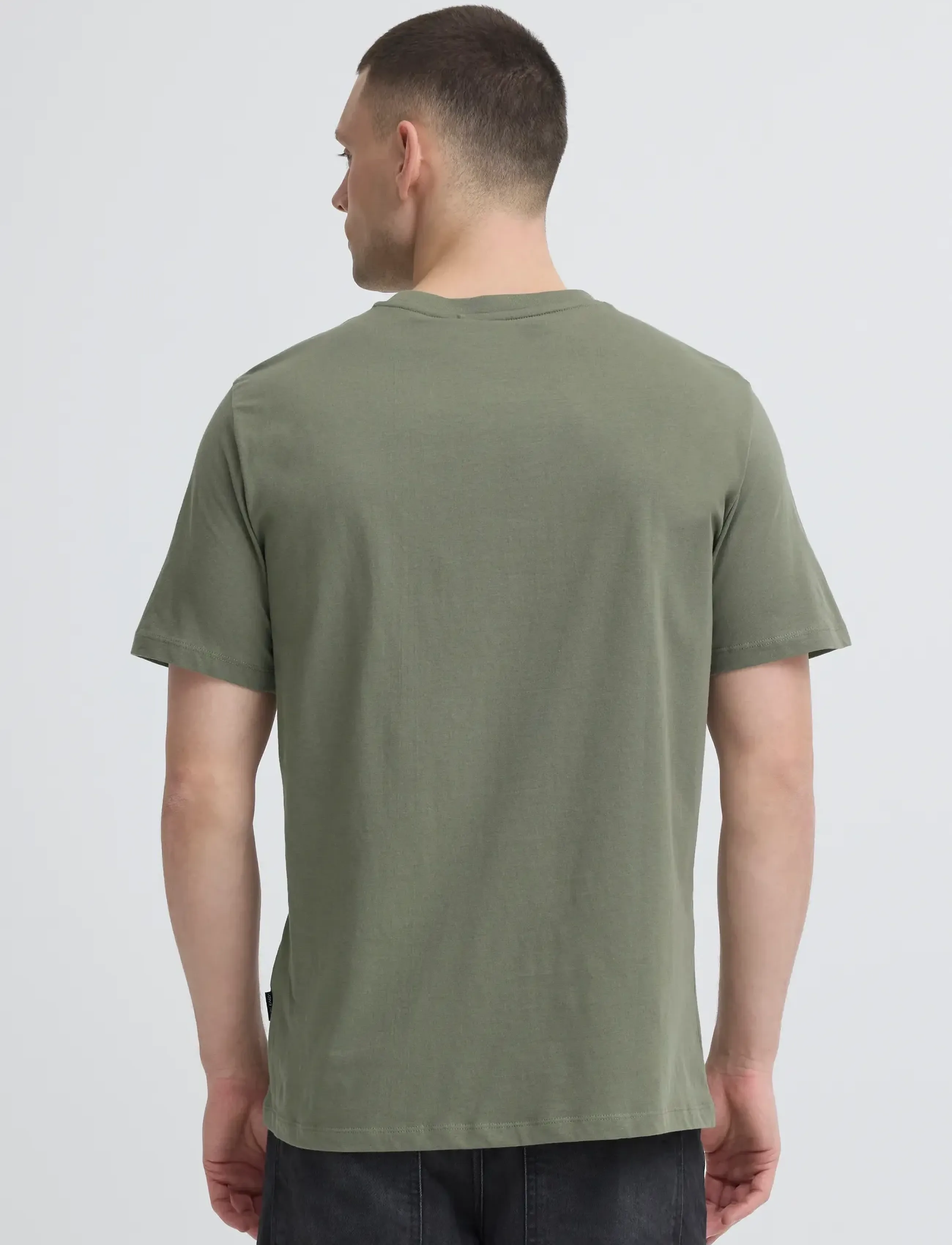 Blend - BHKNUT LOGO S/S TEE - laveste priser - dusty olive - 3