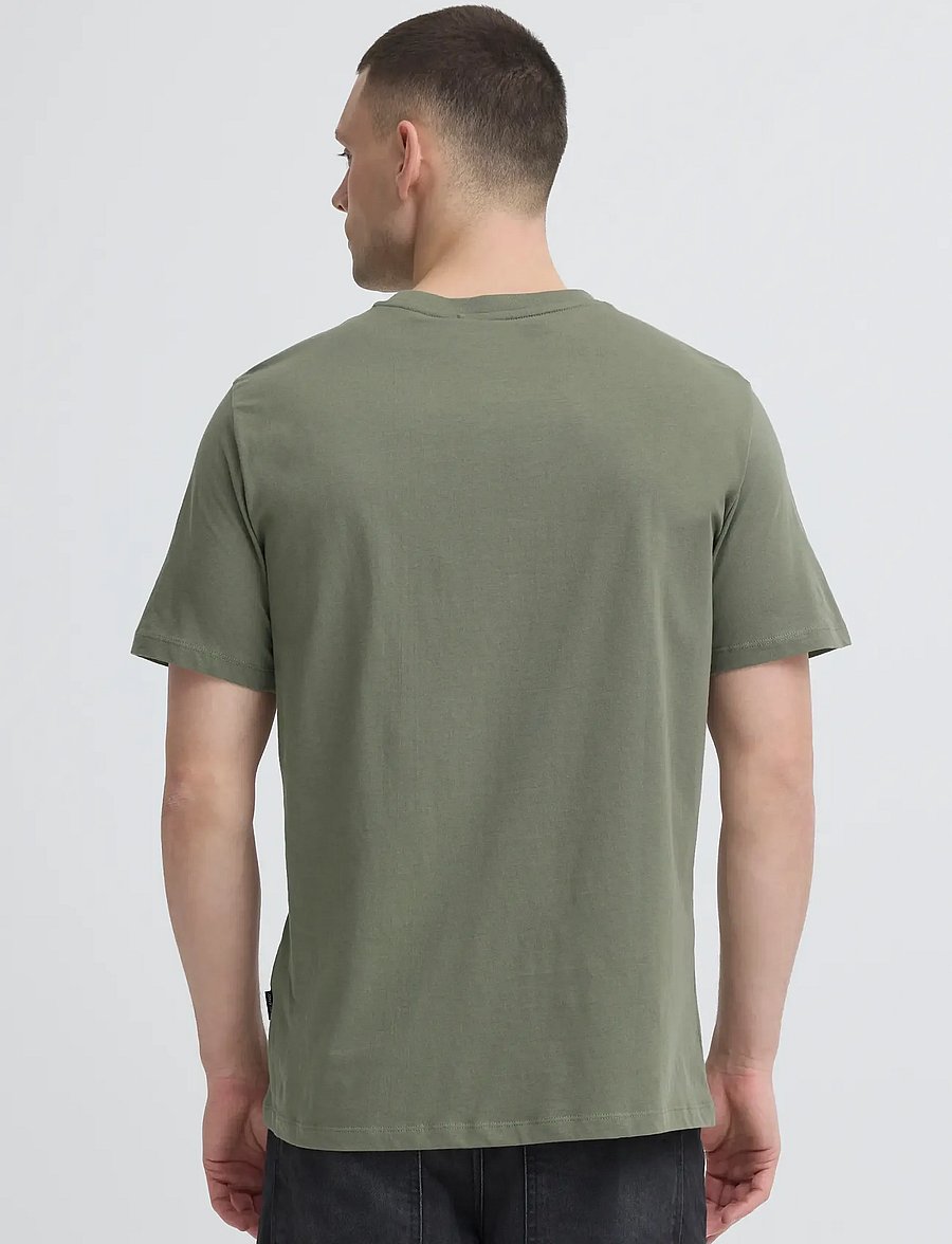 Blend - BHKNUT LOGO S/S TEE - kurzärmelige t-shirts - dusty olive - 3