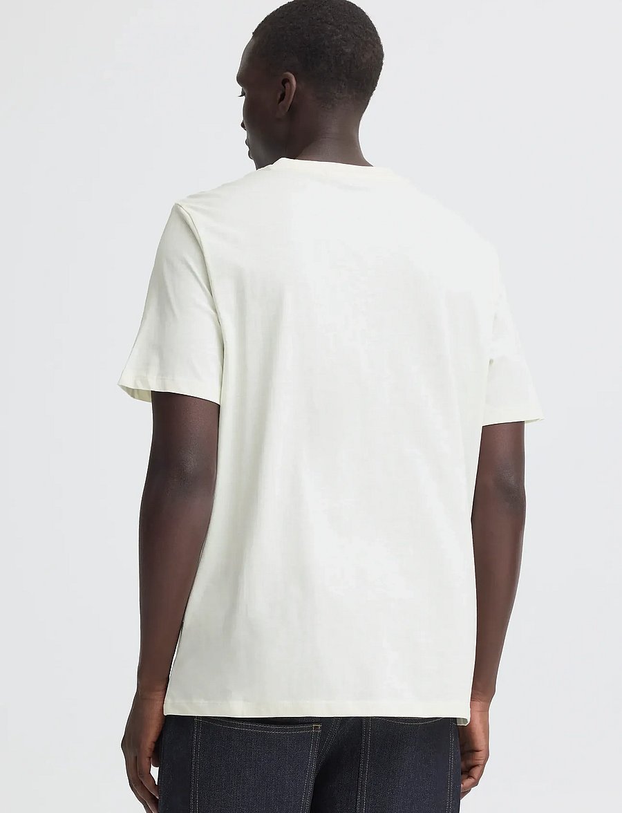 Blend - BHKNUT LOGO S/S TEE - kurzärmelige t-shirts - vanilla ice - 3