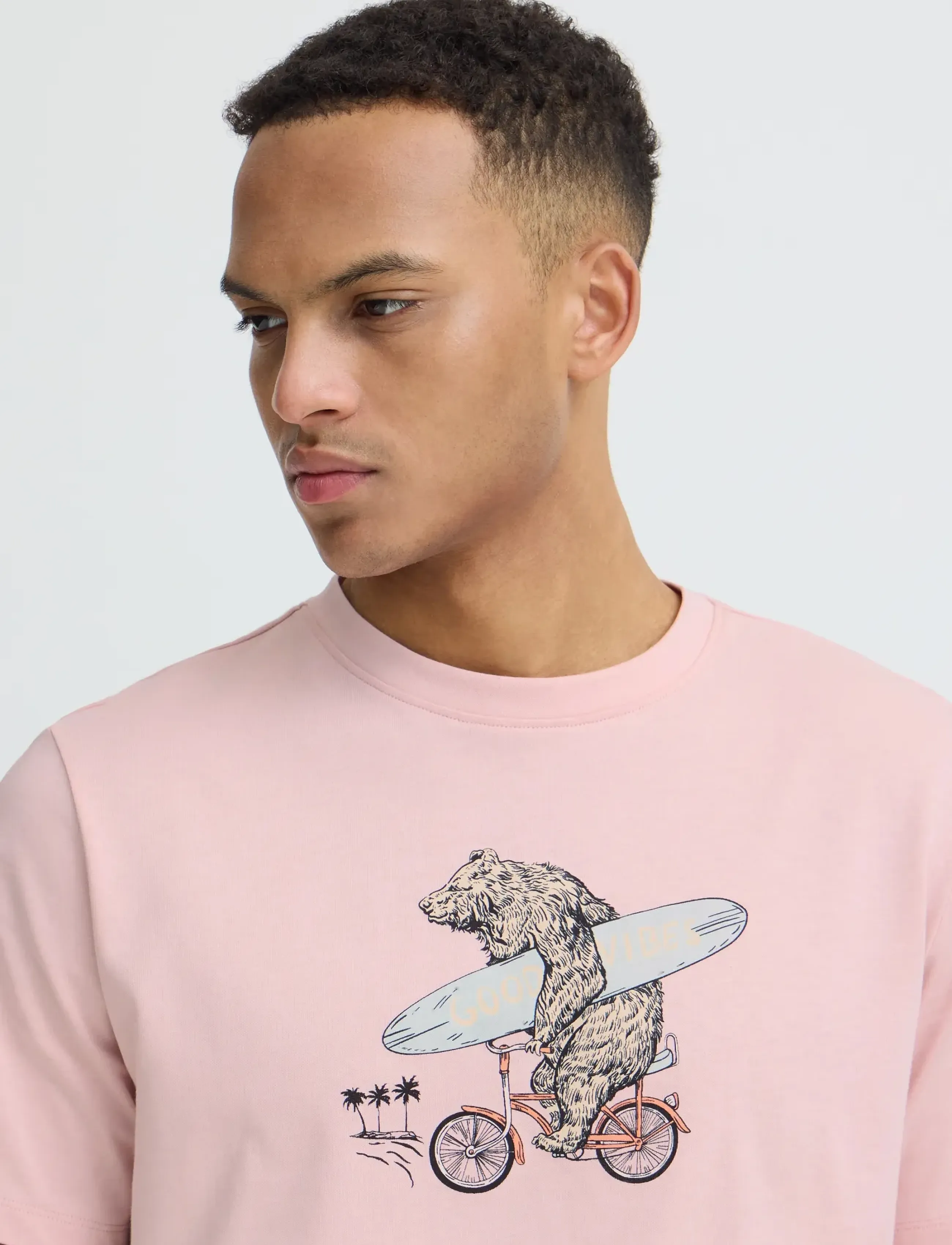 Blend - BHKARSTEN FUNNY S/S TEE - laveste priser - bear peachskin - 4