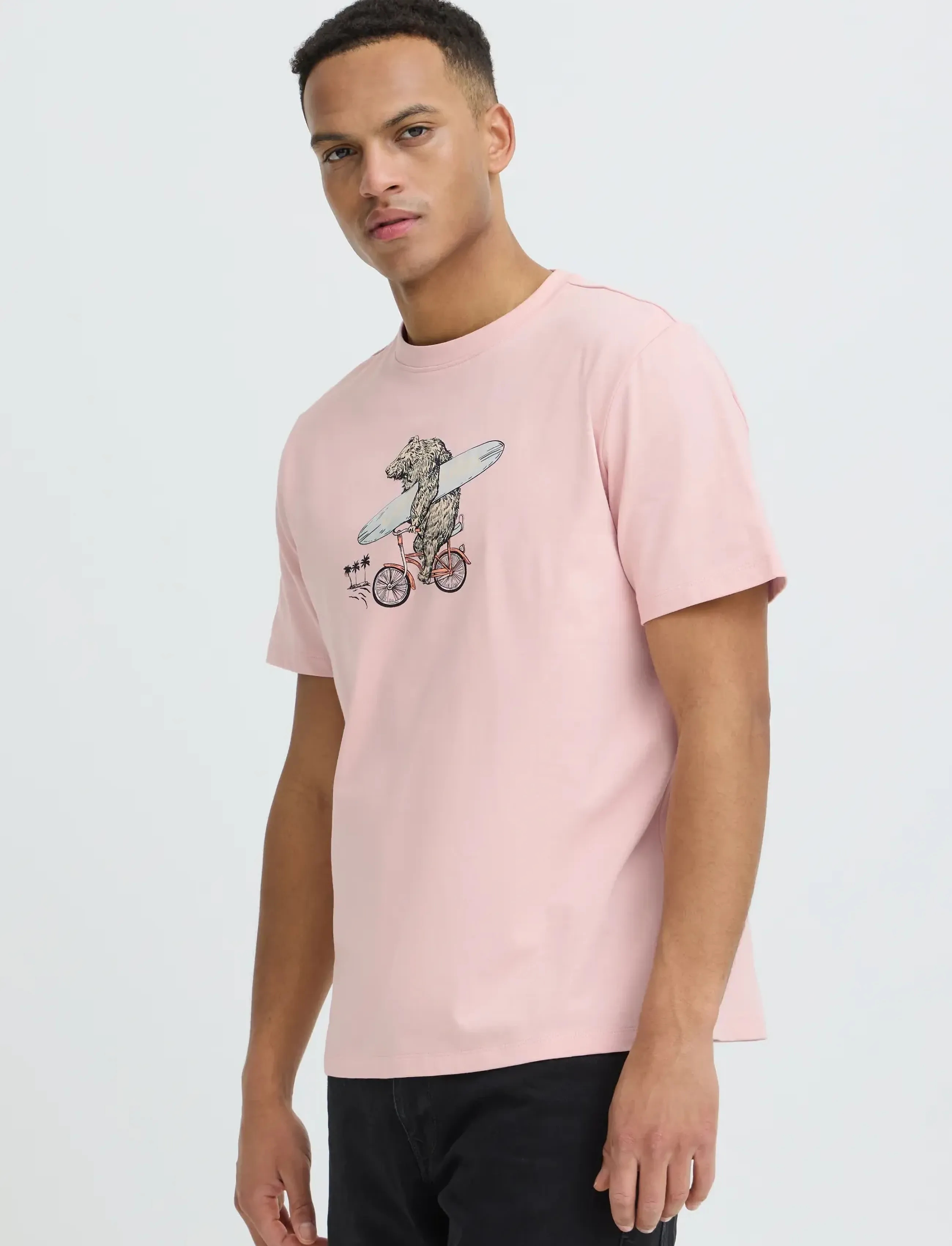 Blend - BHKARSTEN FUNNY S/S TEE - laveste priser - bear peachskin - 5