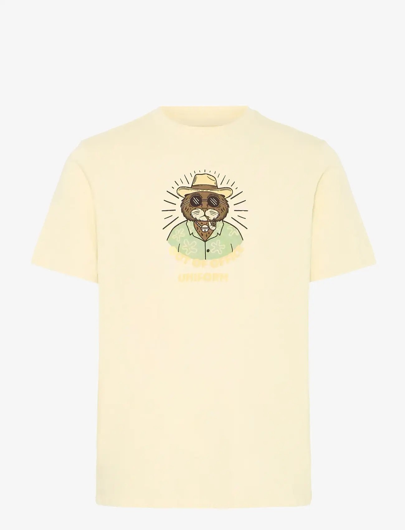 Blend - BHKARSTEN FUNNY S/S TEE - kortærmede t-shirts - beaver bleachedsand - 1