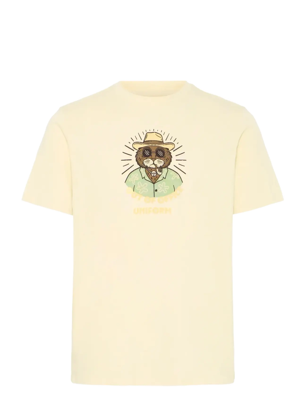 Blend BHKARSTEN FUNNY S/S TEE - Blend - BEAVER BLEACHEDSAND / yellow