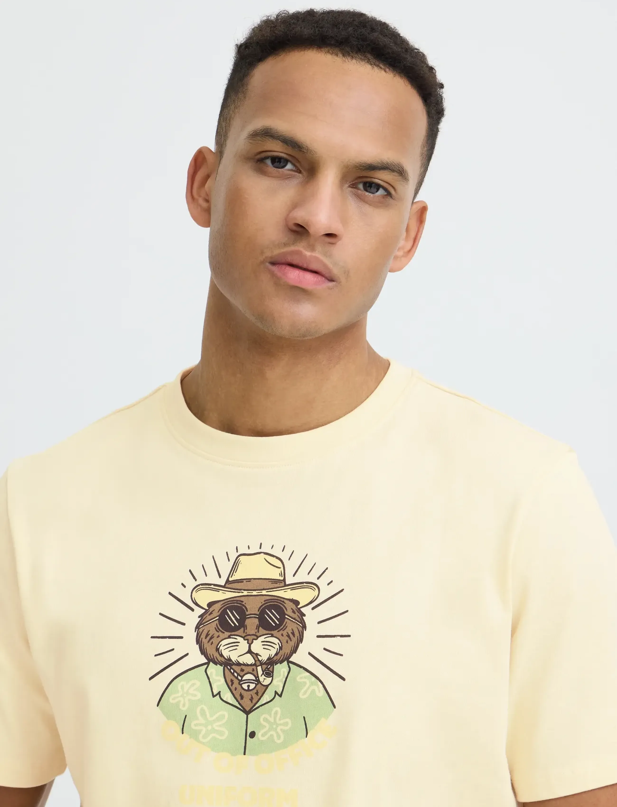 Blend - BHKARSTEN FUNNY S/S TEE - die niedrigsten preise - beaver bleachedsand - 4