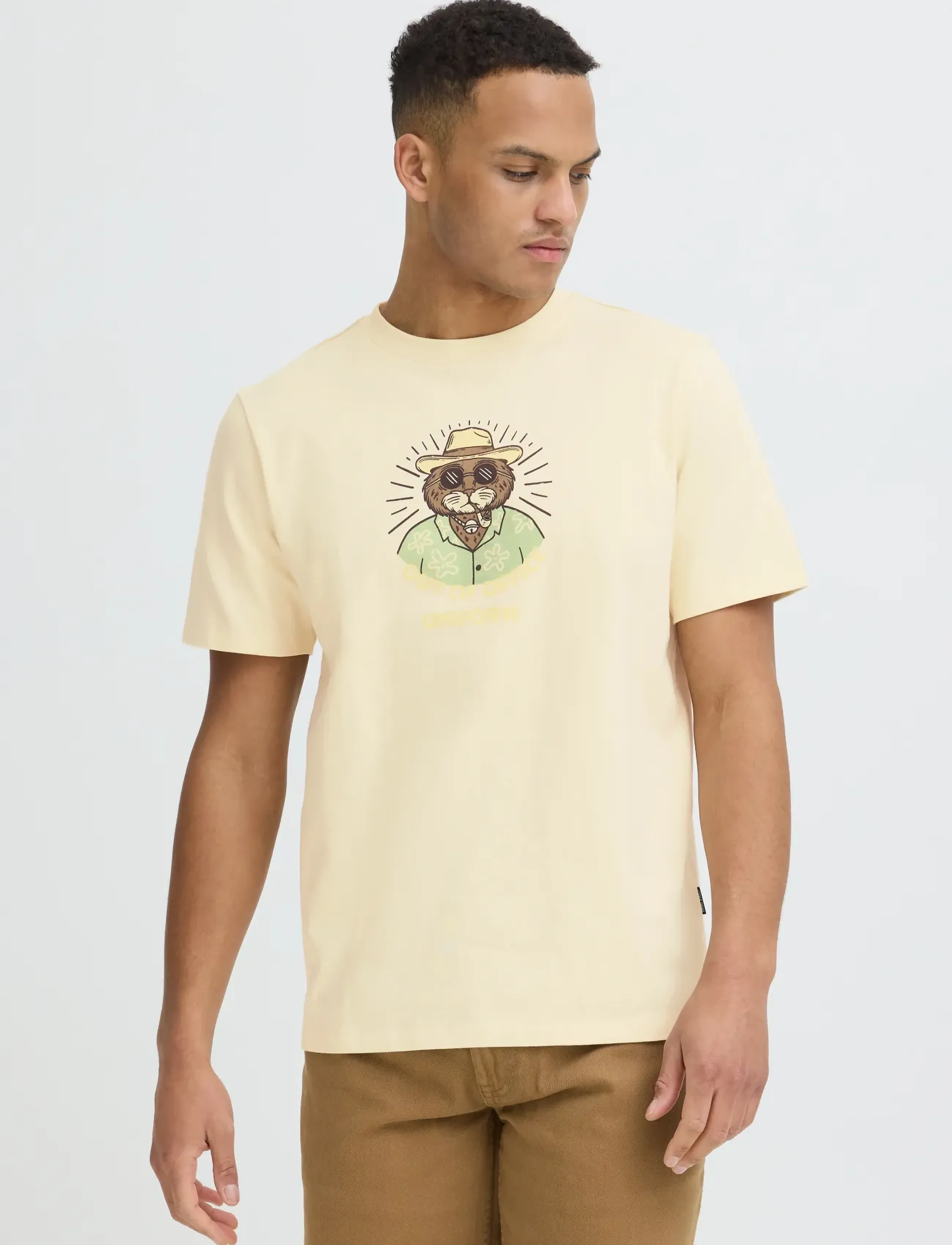 Blend - BHKARSTEN FUNNY S/S TEE - die niedrigsten preise - beaver bleachedsand - 5